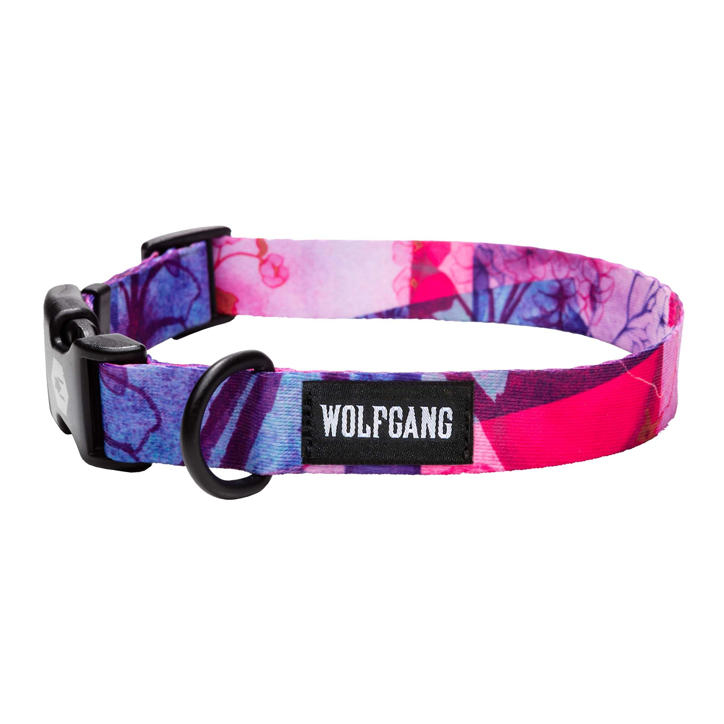 Wolfgang Heavy Duty, Adjustable Dog Collar with Quick Release Nylon Buckle for Walking & Training, Daydream Print, Medium