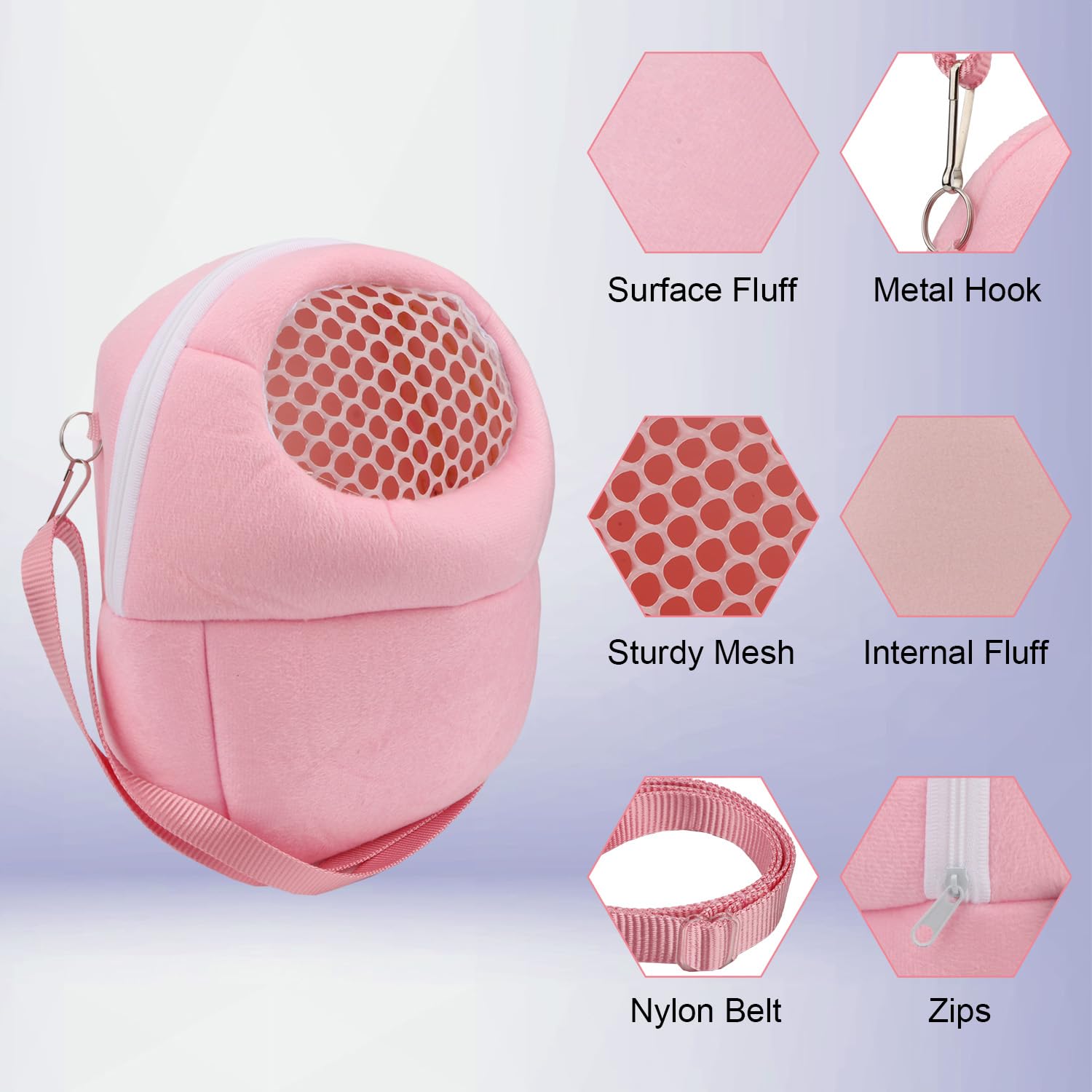Hypeety Pet Carrier Bag Pet Sling Carrier Backpack Portable Travel Backpack Breathable Outgoing Bag bonding Pouch for Small Pets