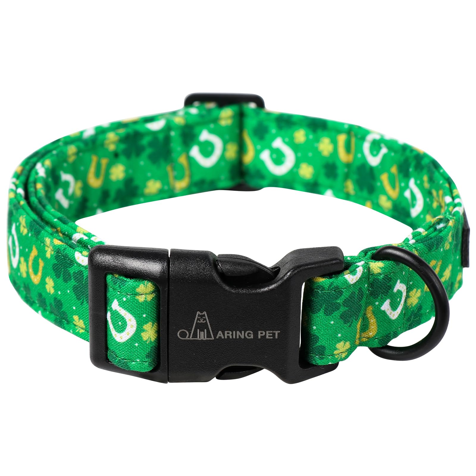 Aring Pet St Patrick'S Day Dog Collar-Cotton Clovers Dog Collar, Adjustable Shamrock Pet Collar Trefoil Puppy Collars With Quick