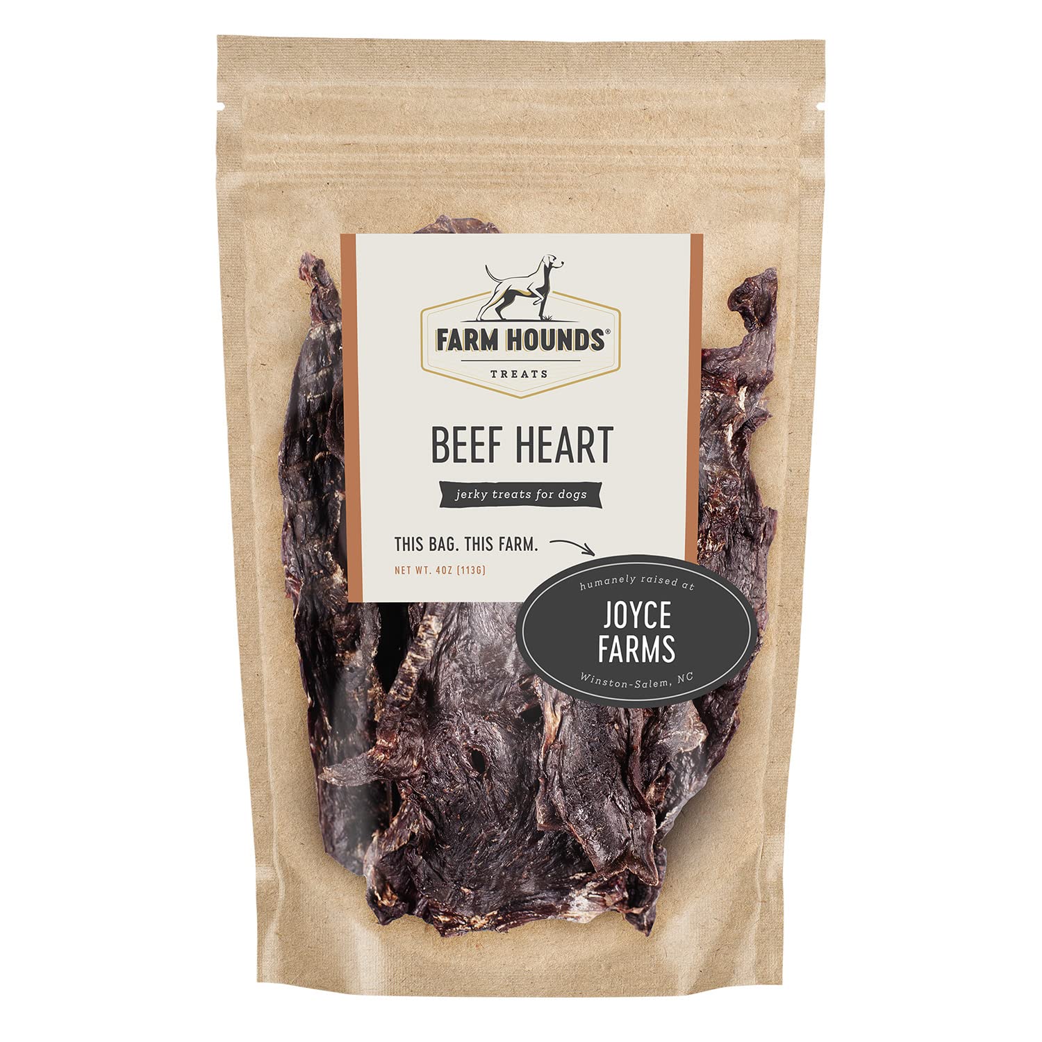 Farm Hounds - Beef Heart - Premium Natural Beef Heart Jerky For Dogs - Made From 100% Humanely Raised Cattle - Organ Treats - Gr