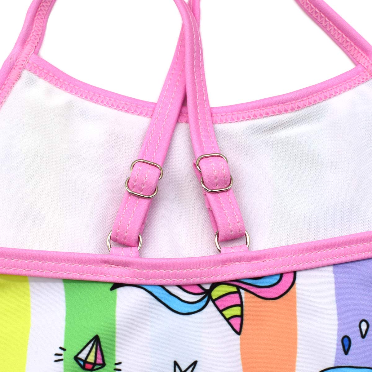 Big Girls One Pieces Swimsuit Cute Swimwear Bathing Suits Unicorn 8T