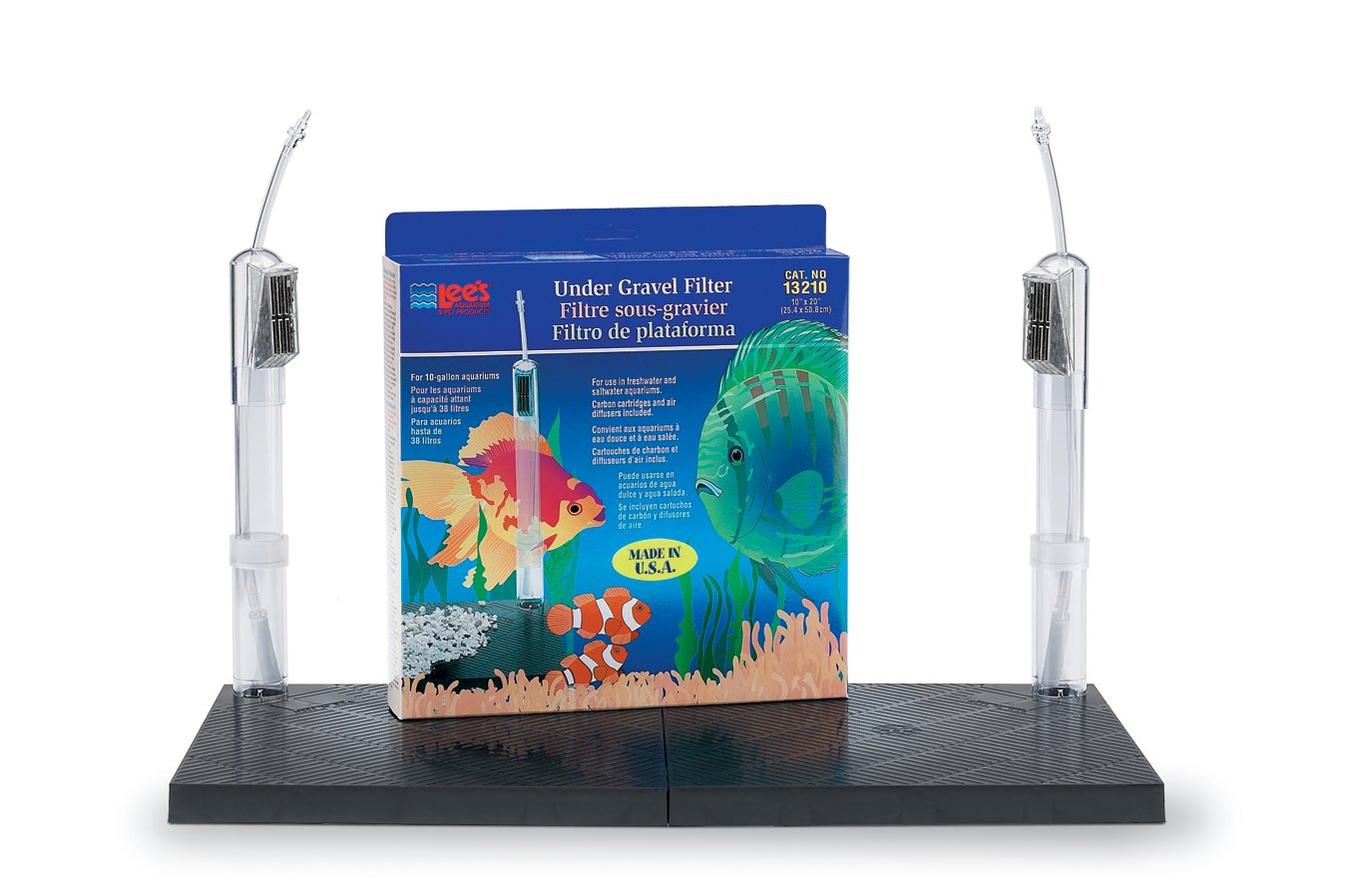 Lee's Under Gravel Filter 10" x 20", Black, Model 13210, Plastic Material