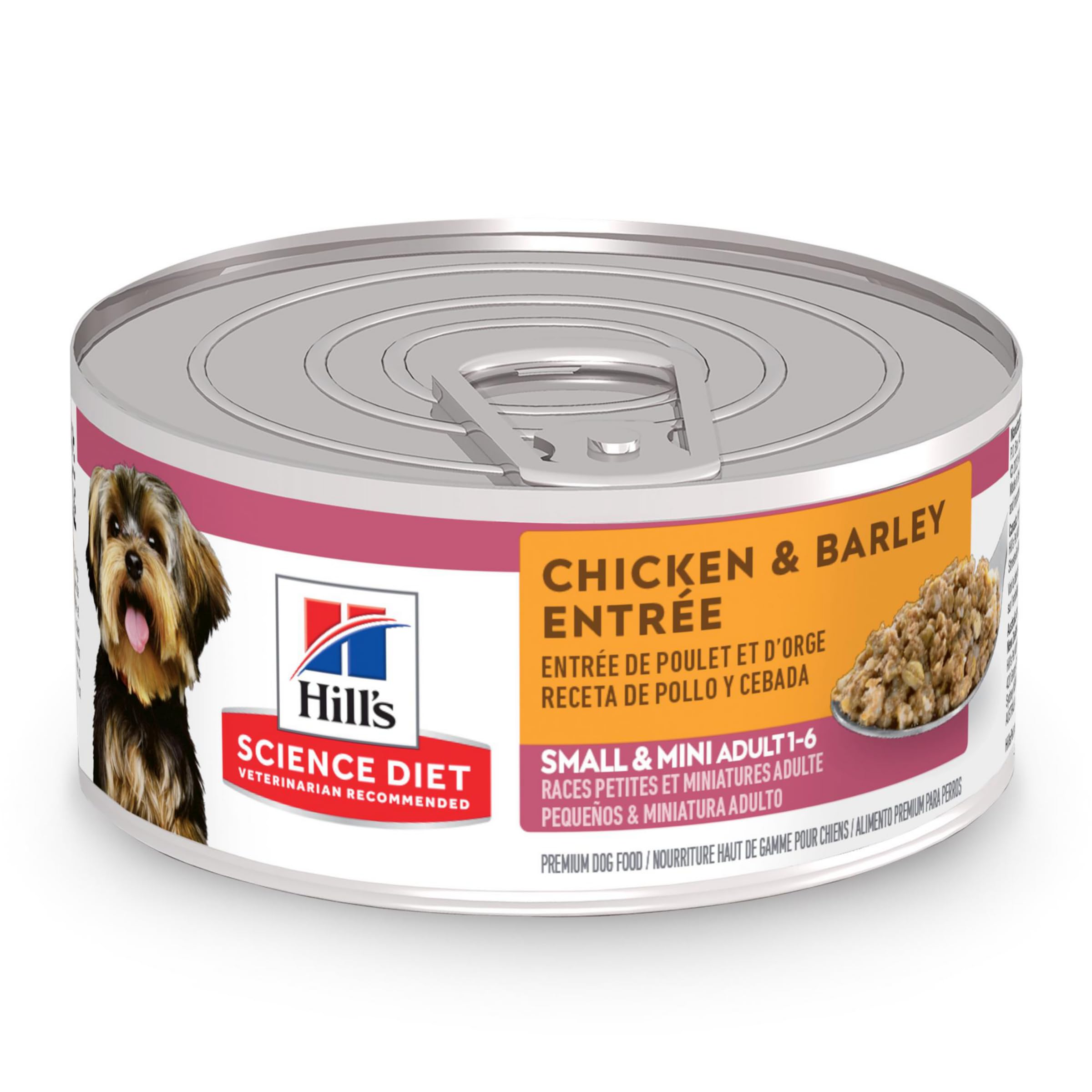 Hills Science Diet Adult Small Paws Chicken & Barley Entree Canned Dog Food, 5.8 oz., Case of 24