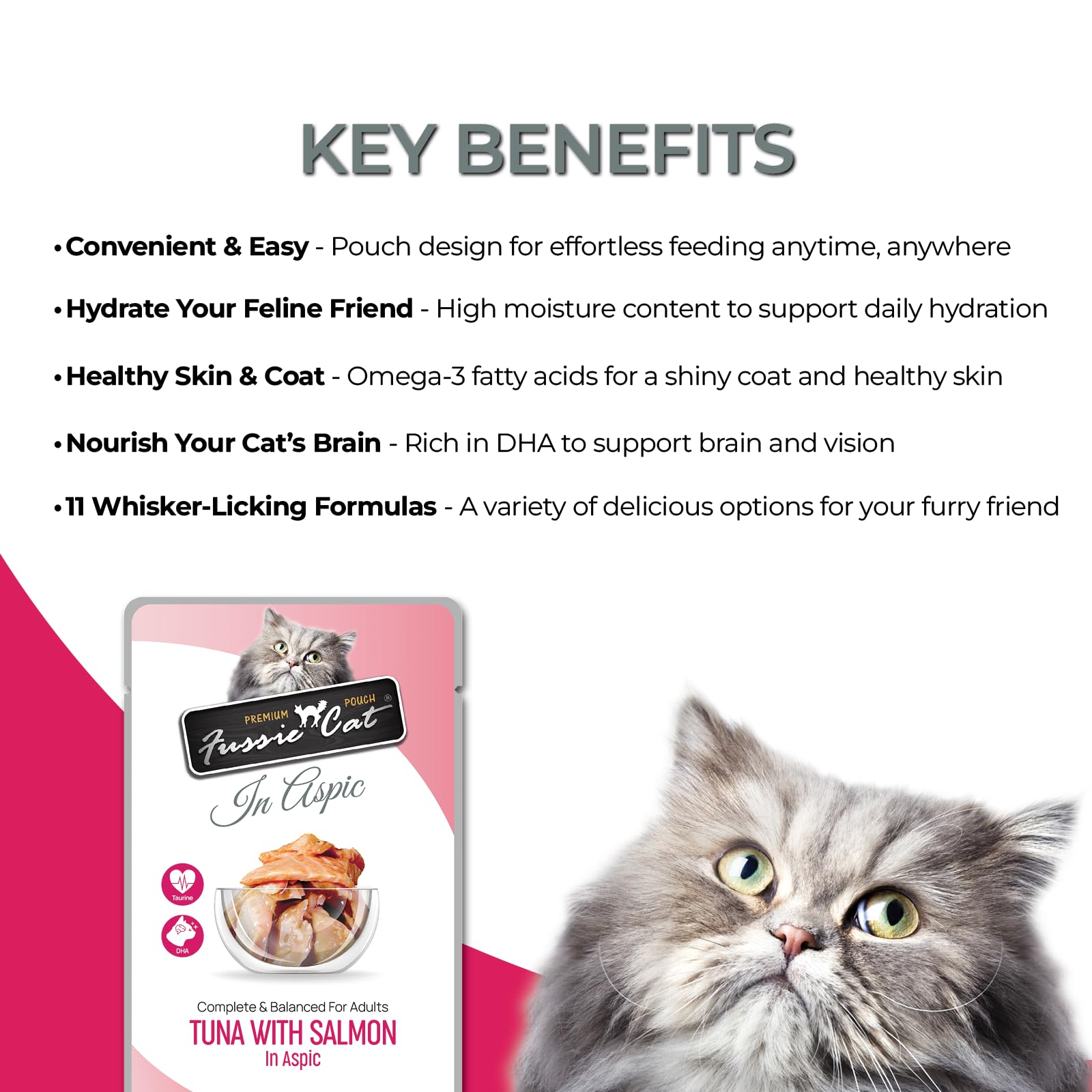 Fussie cat Premium Tuna w/Salmon in Aspic