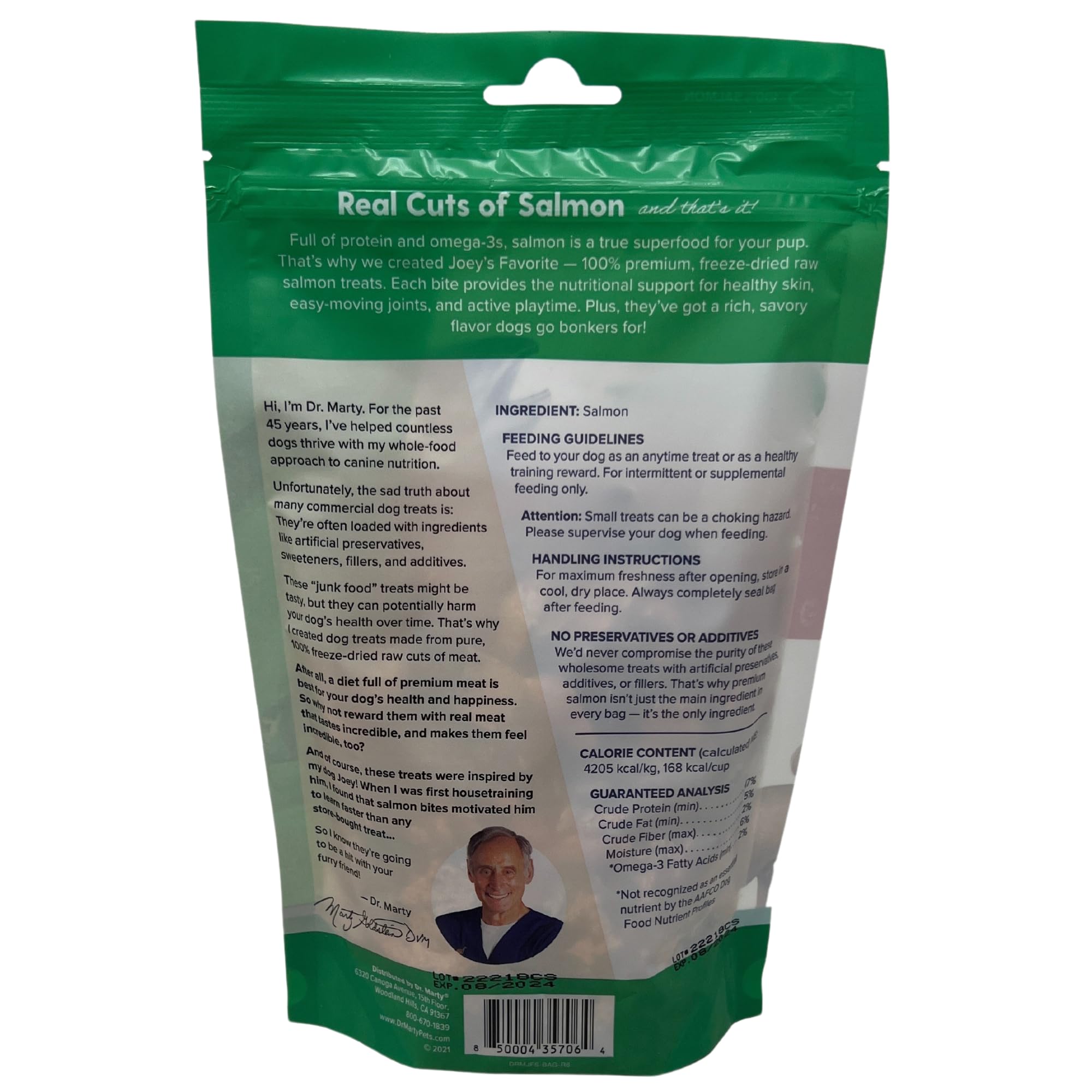 Dr. Marty Joeys Favorite Salmon Dog Treat 4 oz