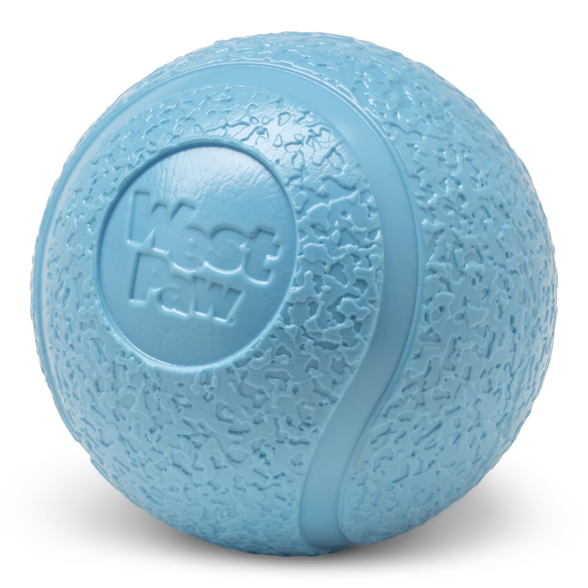 WEST PAW Boundr Ball Dog Fetch Toy – Small Hot Pink/Aqua Blue 2-Pack, Floatable Zogoflex for Fetch, Catch, Chewing, and Play