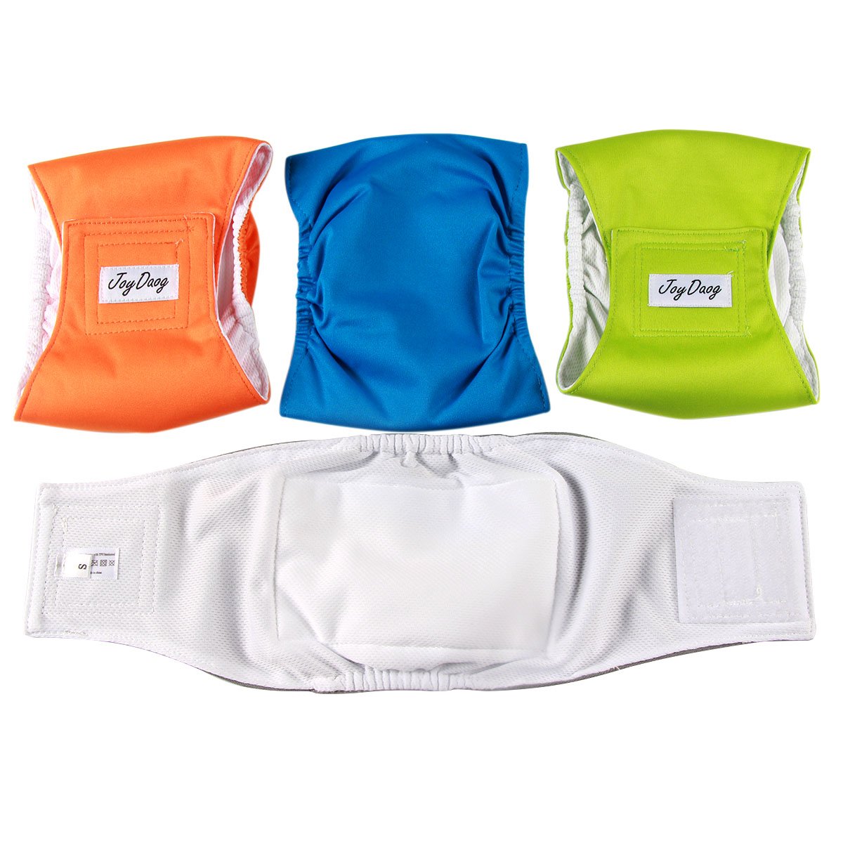 JoyDaog Reusable Belly Bands for Dogs,5 Pack Premium Washable Dog Diapers Male Puppy Nappies Wrap,S
