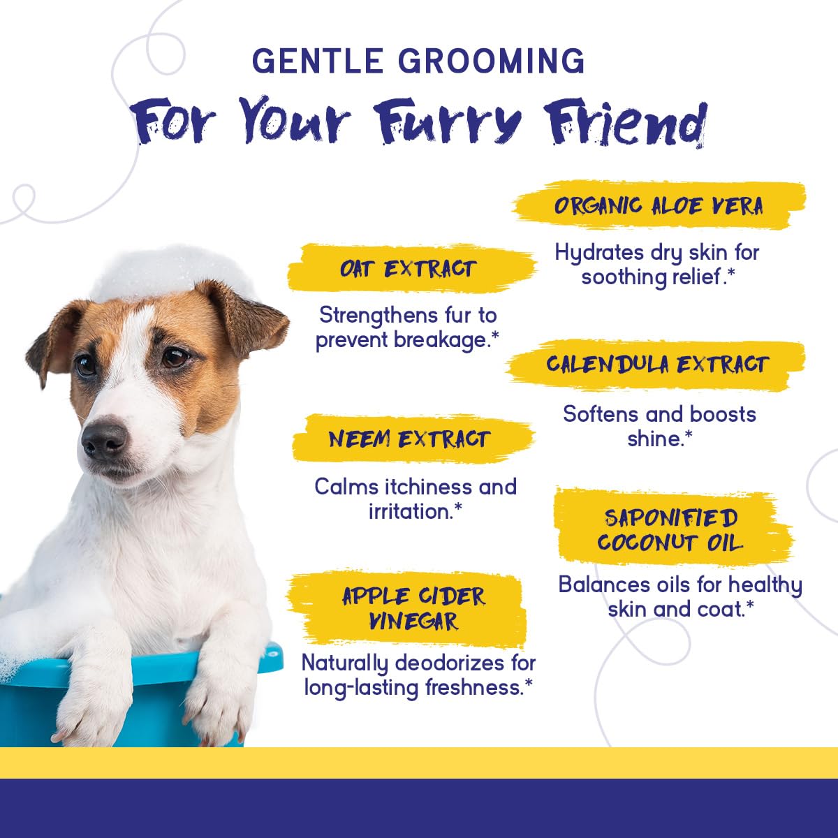 PupGrade 4-in-1 Dog Shampoo & Conditioner - Cleans, Moisturizes, Deodorizes - Oatmeal Milk & Honey, 16 fl oz - Model PG-1B