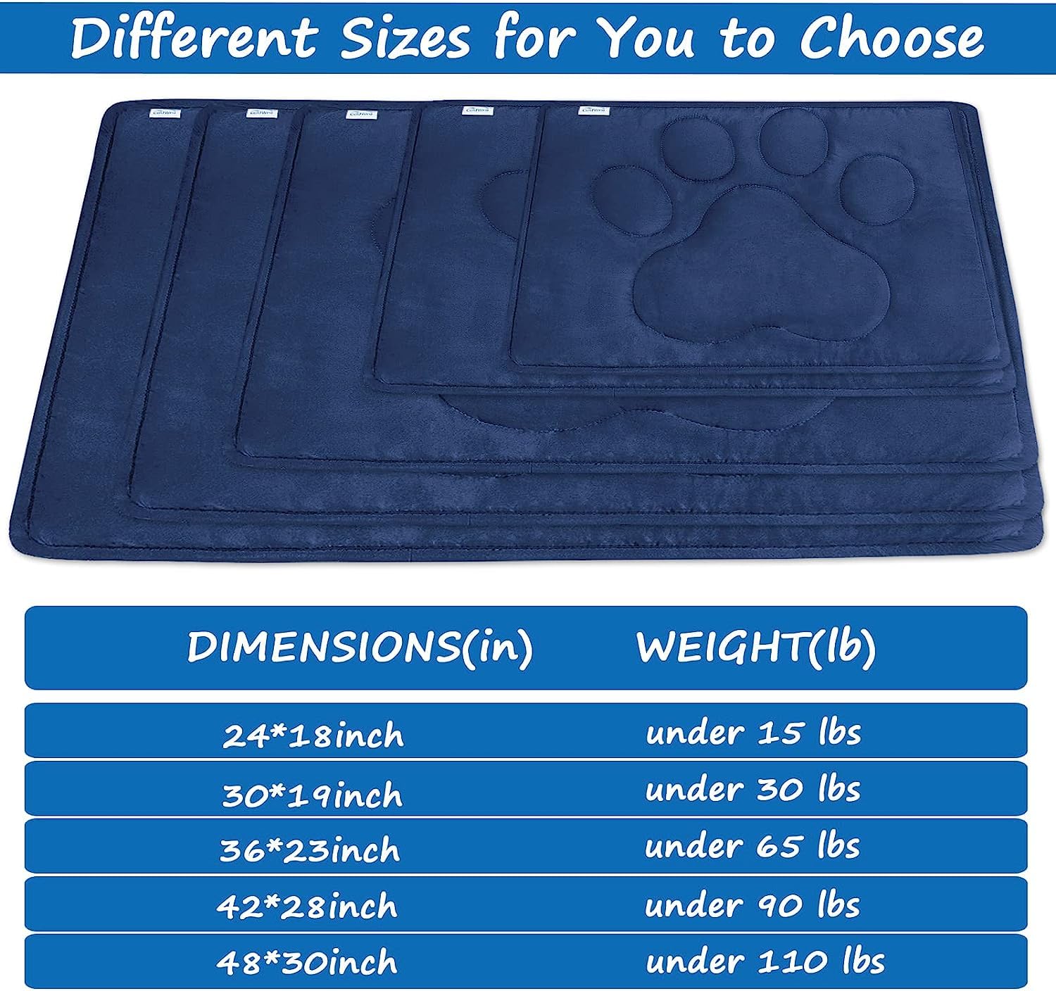 Dog Crate Pad(18''X 24''), Great Mat With Anti-Slip Bottom For Pet Sleeping, Breathable Dog Crate Bed Kennel Pad,Dark Colored To