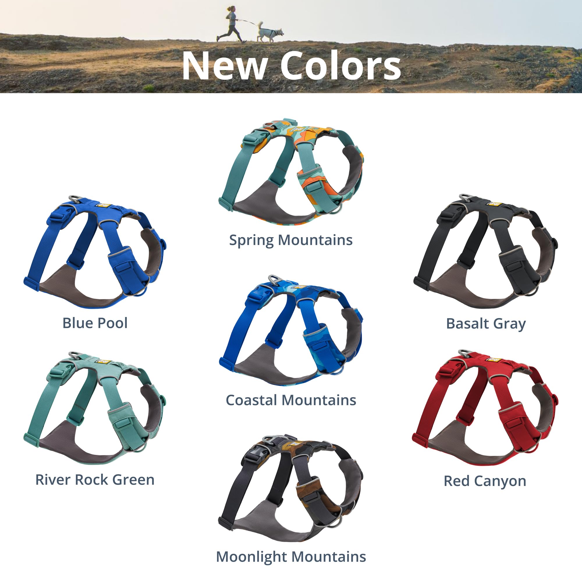 Ruffwear, Front Range Dog Harness, Reflective And Padded, No Pull Harness For Training And Everyday, Blue Pool, Xx-Small