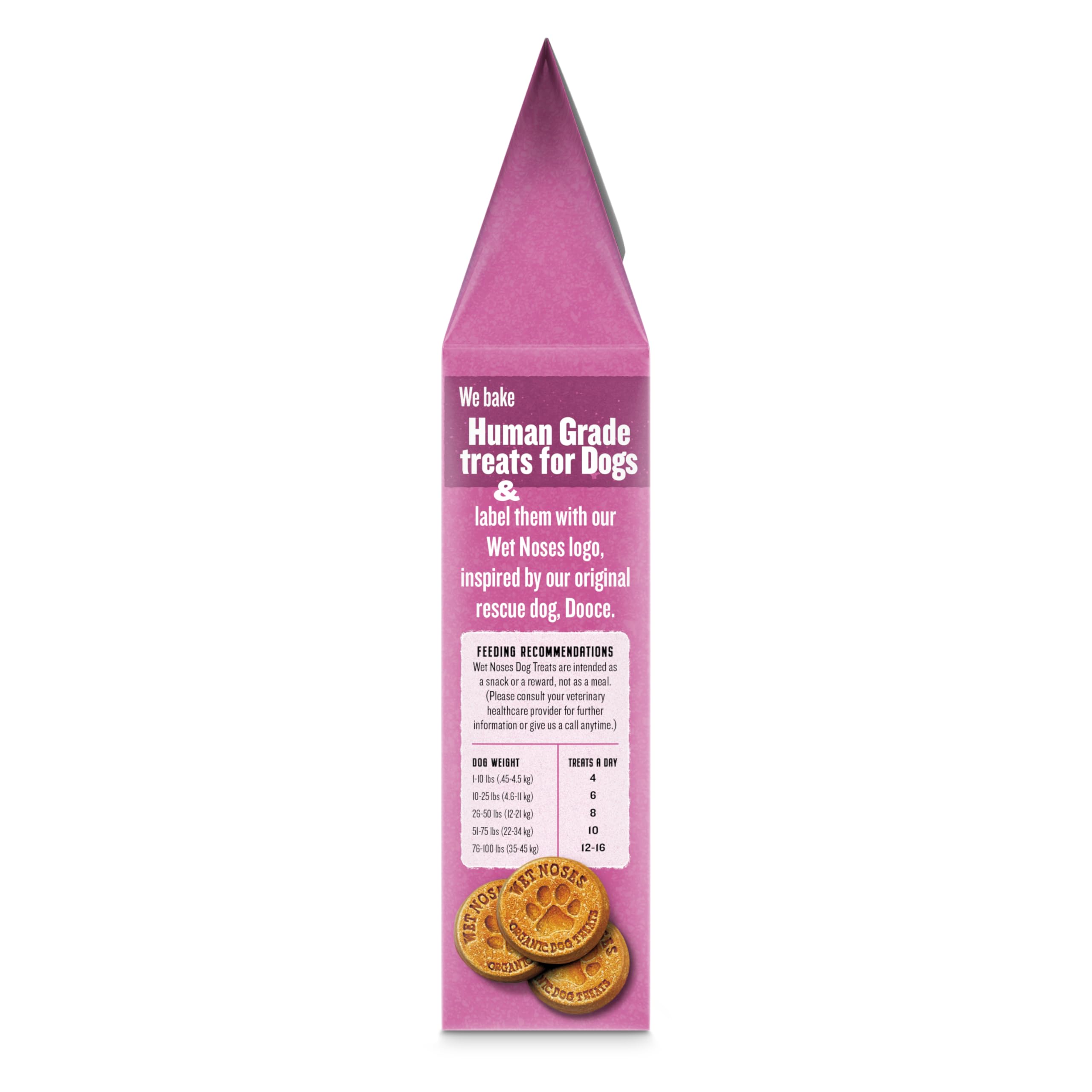 Wet Noses Organic Crunchy Dog Treats - for All Pet Sizes, Breeds - All-Natural Puppy Treat, Senior Dog Snack - 100% Human-Grade