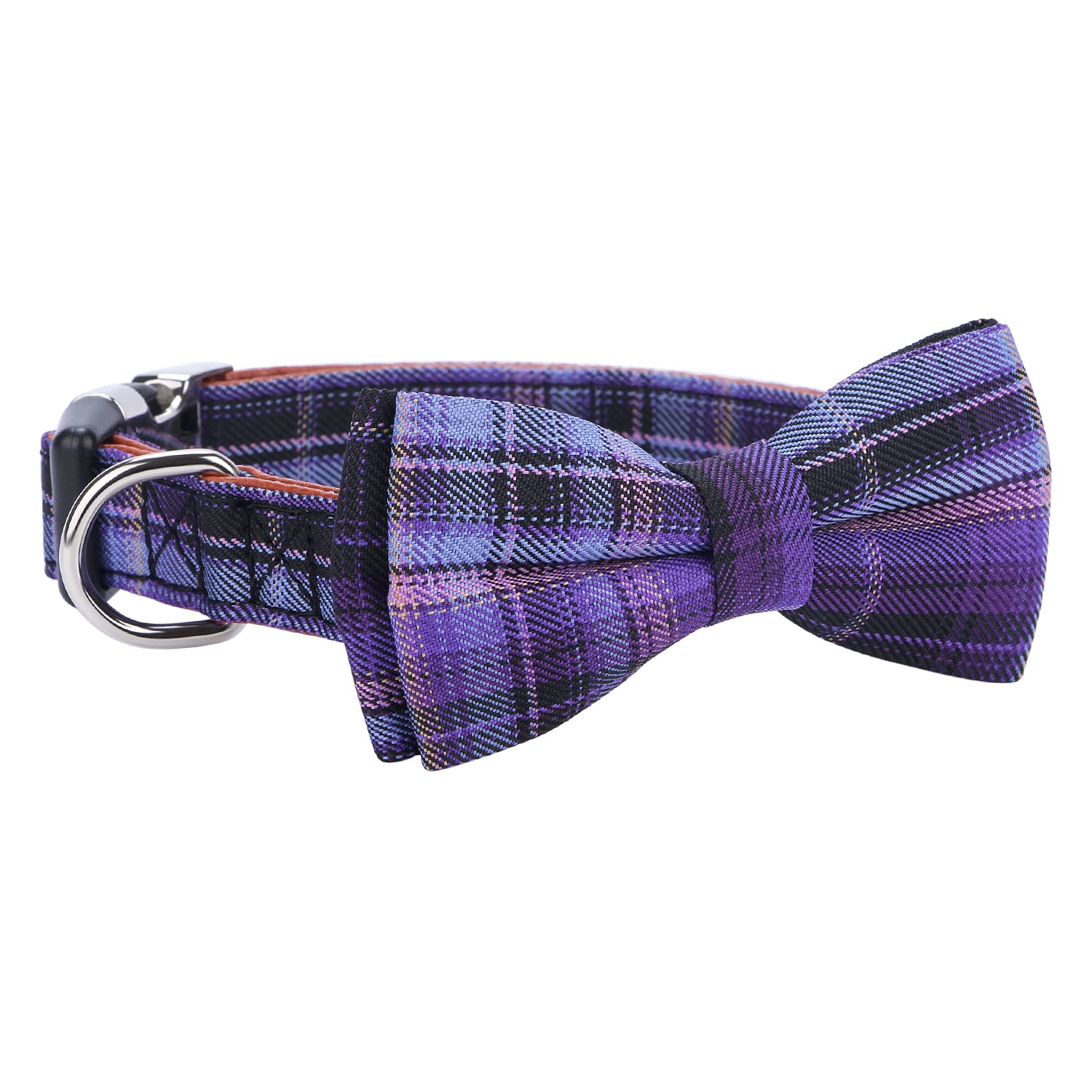 Faleela Soft &Comfy Bowtie Dog Collar,Detachable And Adjustable Bow Tie Collar,For Small Medium Large Pet (Purple, Small (Pack O