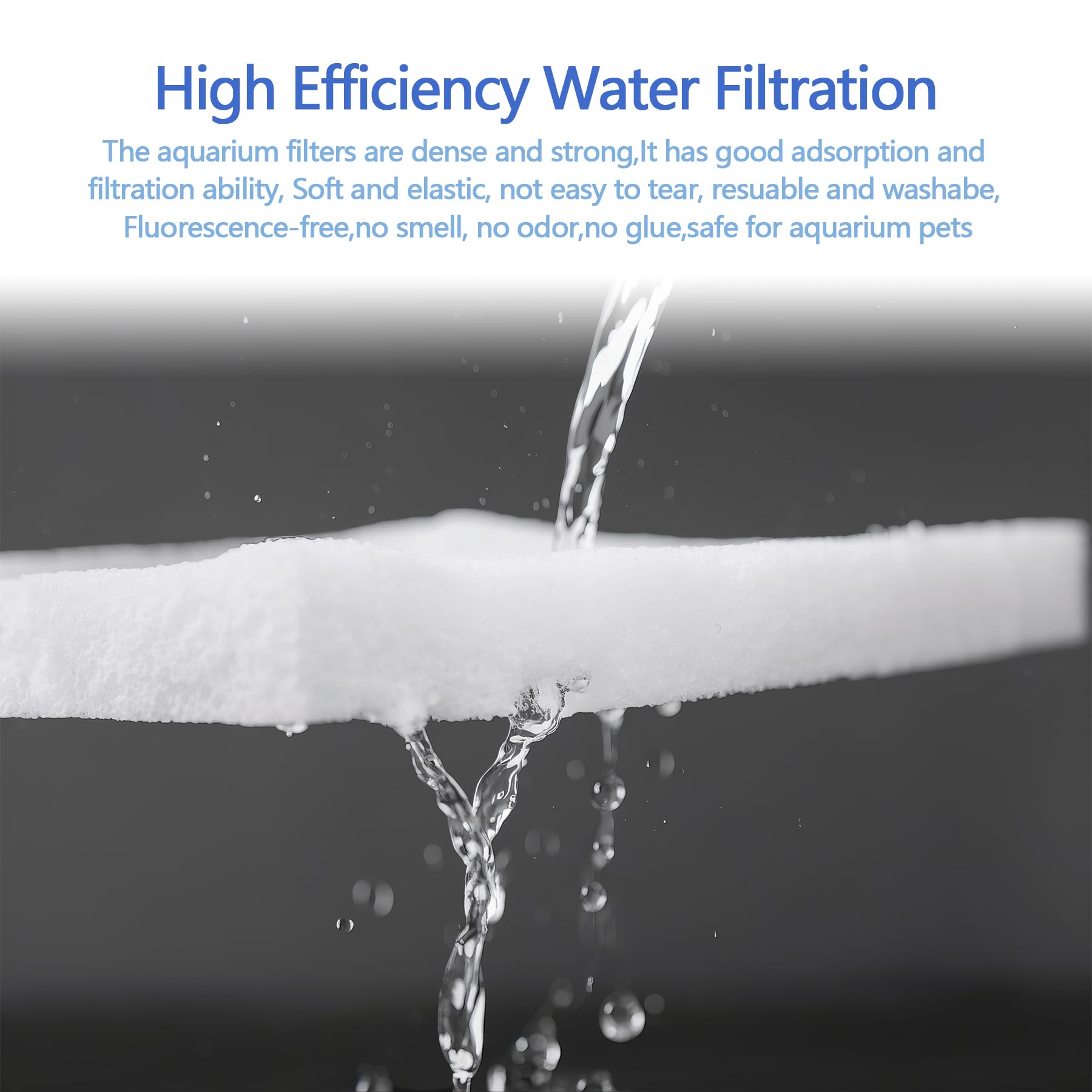 MAXTBEE Aquarium Filter Media Floss, 12    x 144 Cut to Fit Fish Tank Filters for Crystal Clear Water Roll Material Pond Pad for