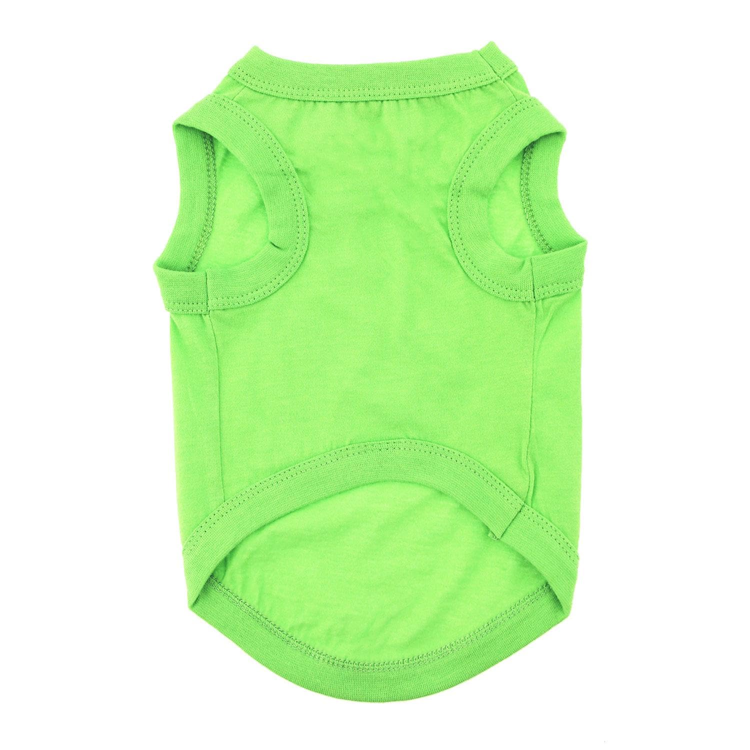 DOGGIE DESIGN Cotton Dog Tank Green Flash