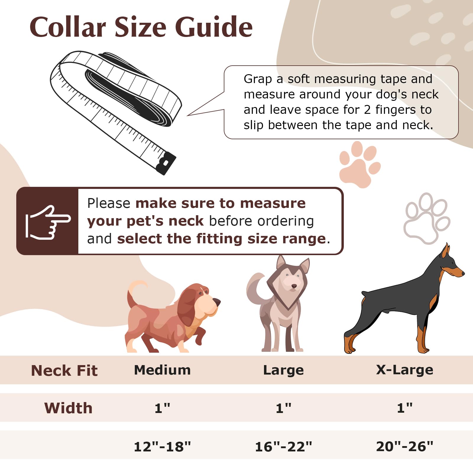 Onefojojo Large Reflective Dog Collar,Adjustable Soft Neoprene Breathable Quick Release Basic Dog Collars For Medium Large Extra