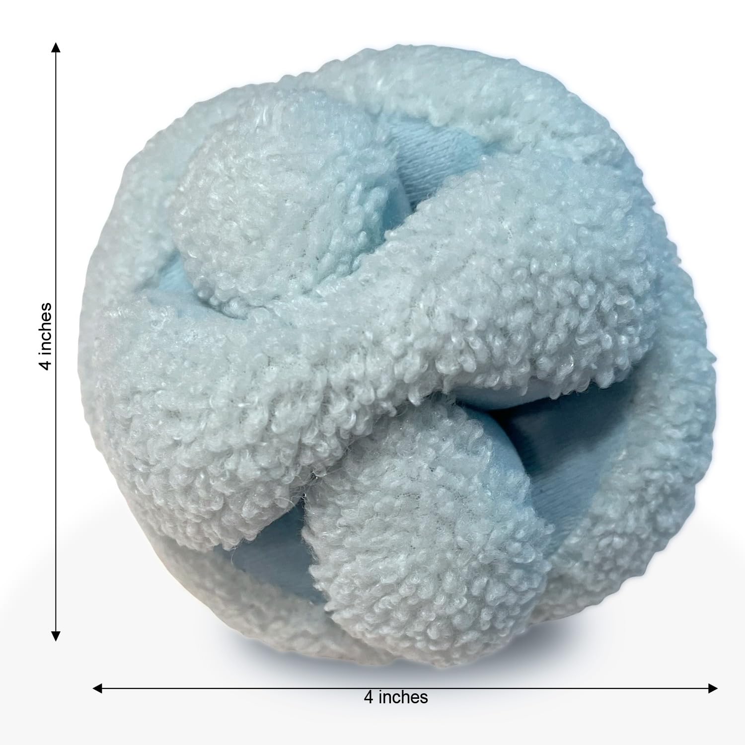 Glory To Dog Blue Snuffle Knot Interactive Dog Toy 4    Puzzle Ball with 8 Squeakers & Crinkle - Treat Hiding Enrichment Toy for