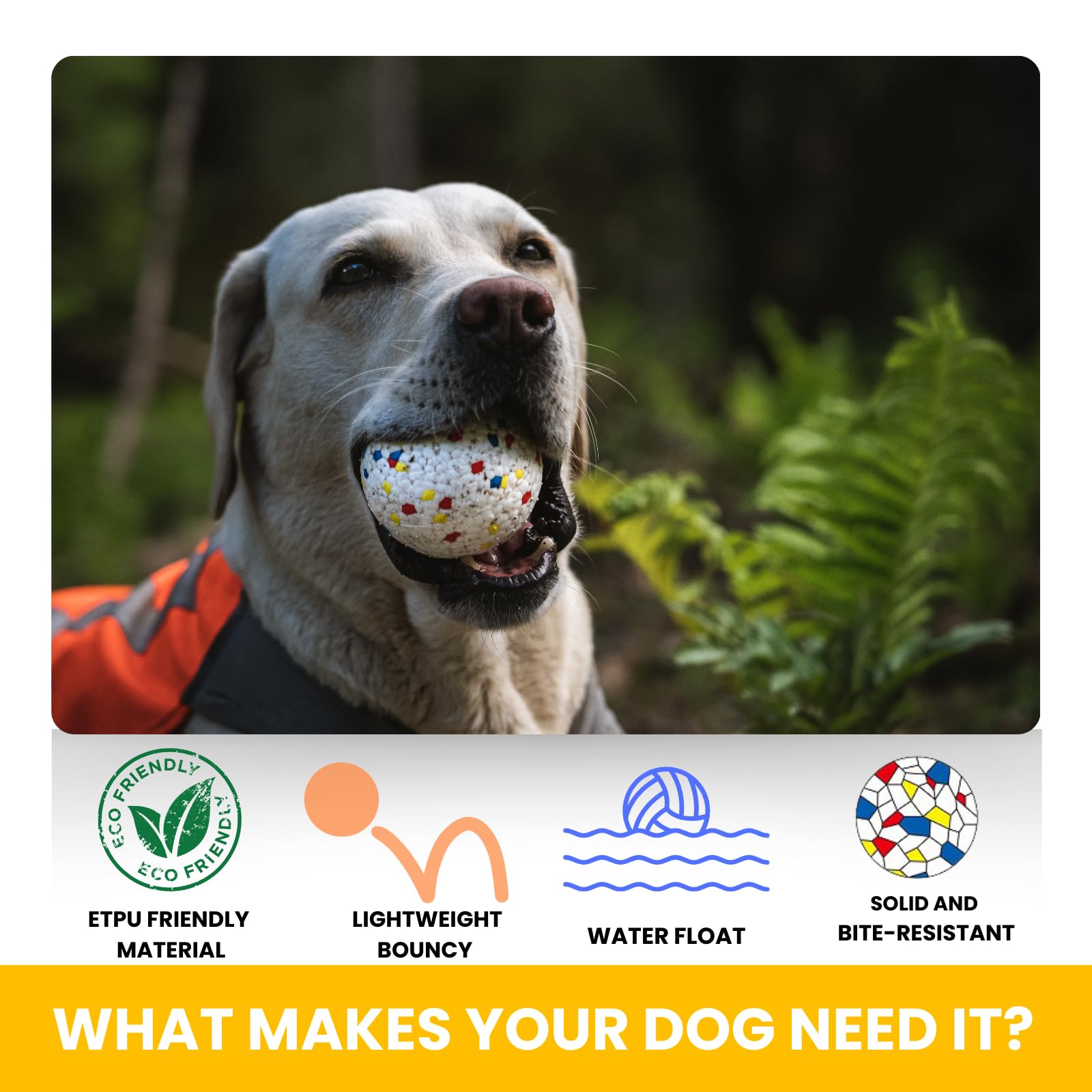 Karpic Popaws Indestructible Dog Toys For Aggressive Chewers,Durable Water Toys,Tough Chew Toys For Large Dogs,Tennis Balls Dog