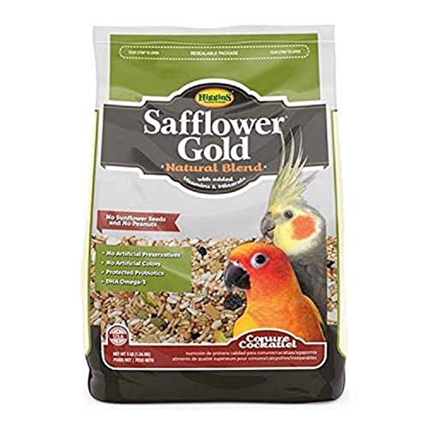 Higgins 466120 3 Lb Safflower Gold Natural Food Mix, One Size