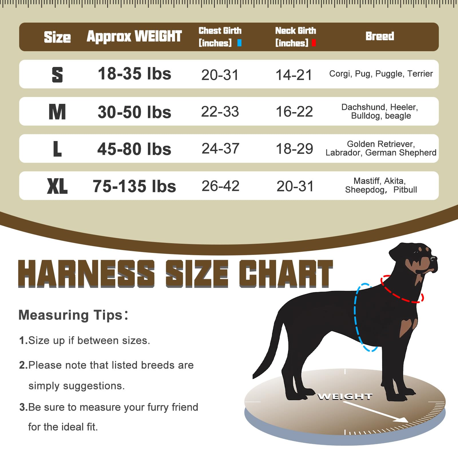 AUROTH Tactical Pet Harness for Large Dogs, No Pull, Adjustable, Nylon, L, Desert Camo, Model 301-Desert Camo-L