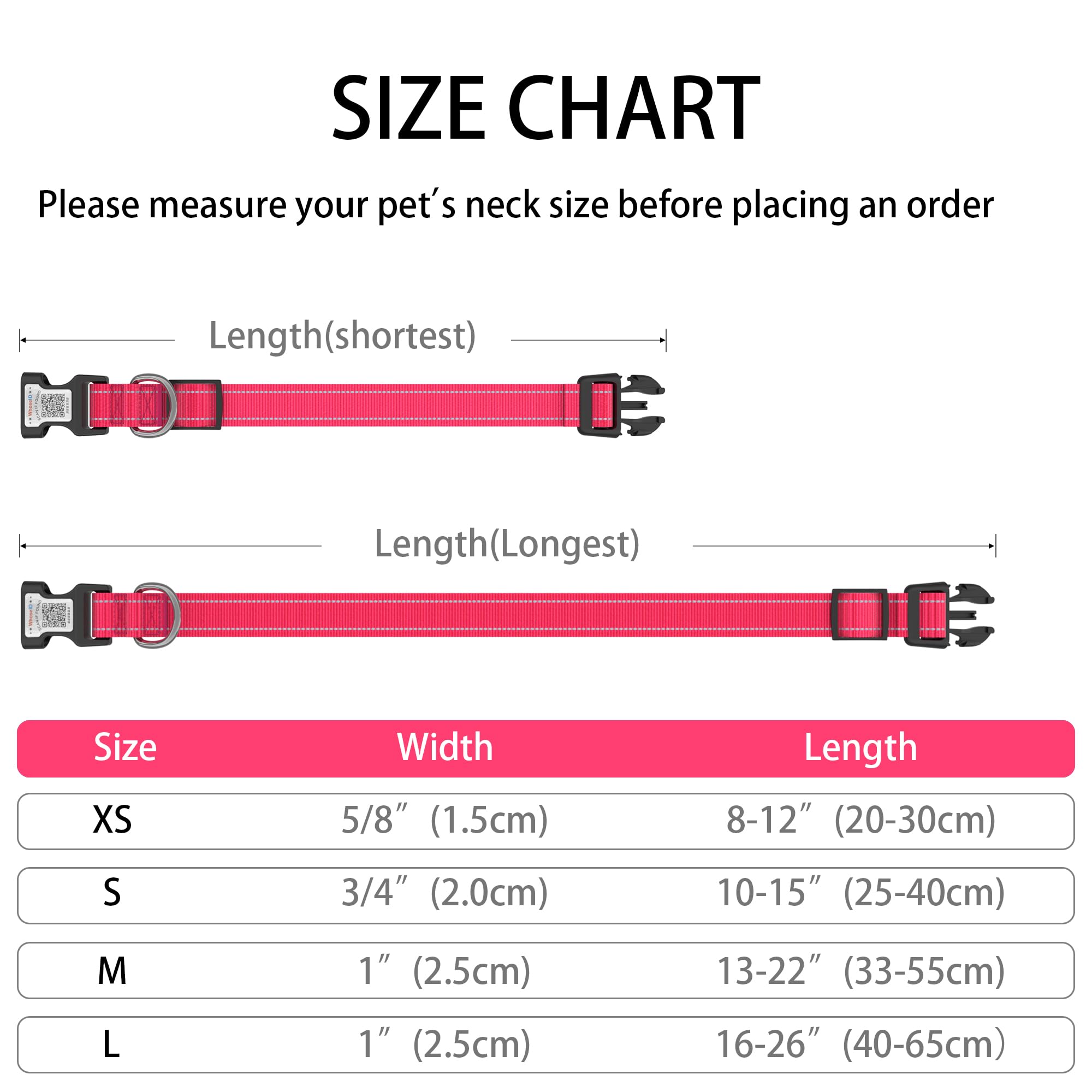 Airtag Dog Collar - Safety Locking Buckle & Pet Id Qr Code | Adjustable & Reflective Stripes With Air Tag Holder For Large Dogs