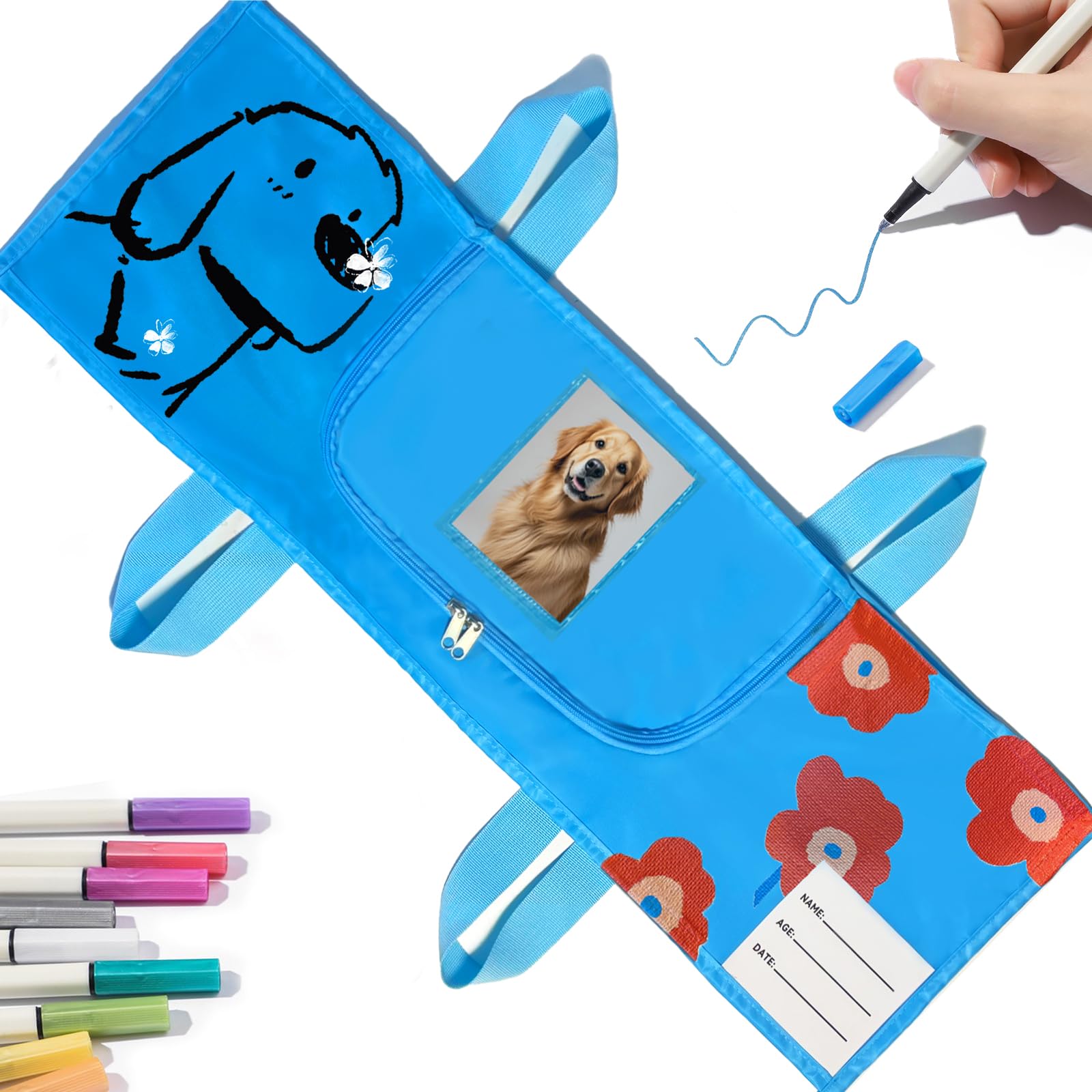Jwizyotr Eco-Friendly Pet Casket Body Bag, Pet Burial Box With Dignity, Dog Casket For Burial And Cremation By Customizing With