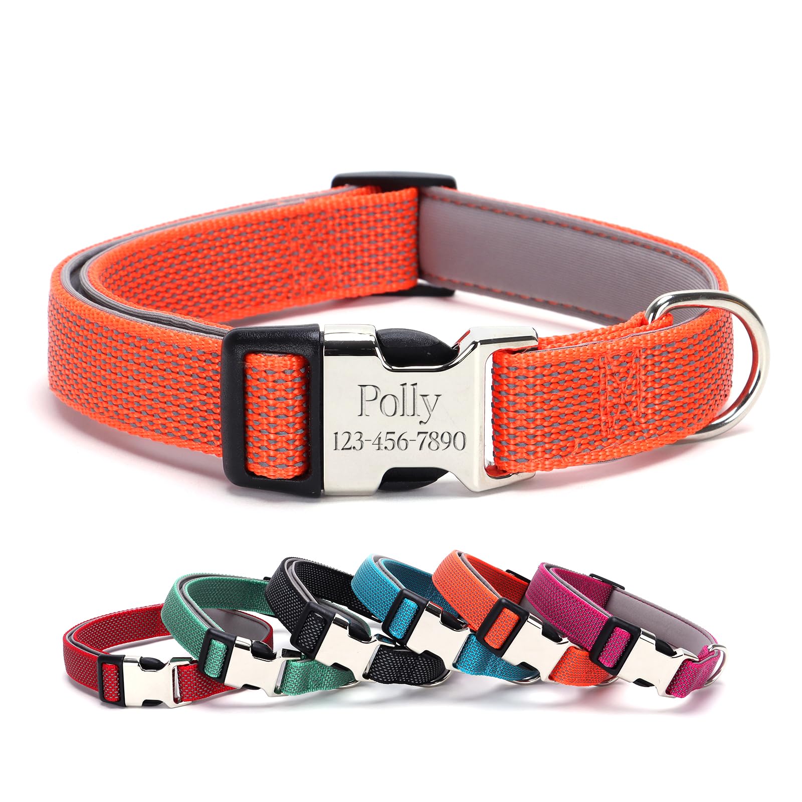 Personalized Dog Collar,Engraved Reflective Dog Collar, Custom Dog Collar, Pet Collar, Quick Release Buckle, Gift'S For Pets (Or