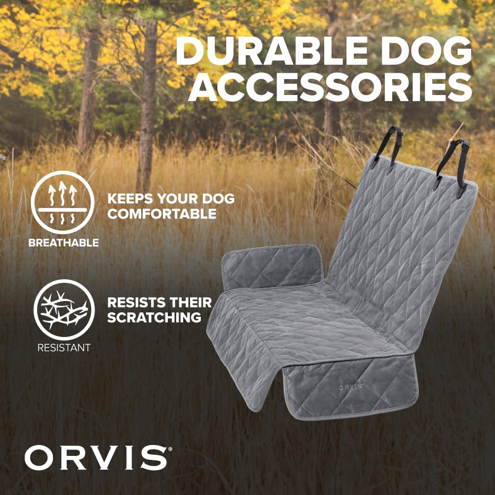 Orvis Grip-Tight Quilted Microfiber Backseat Protector  X-Large  Gray X Large
