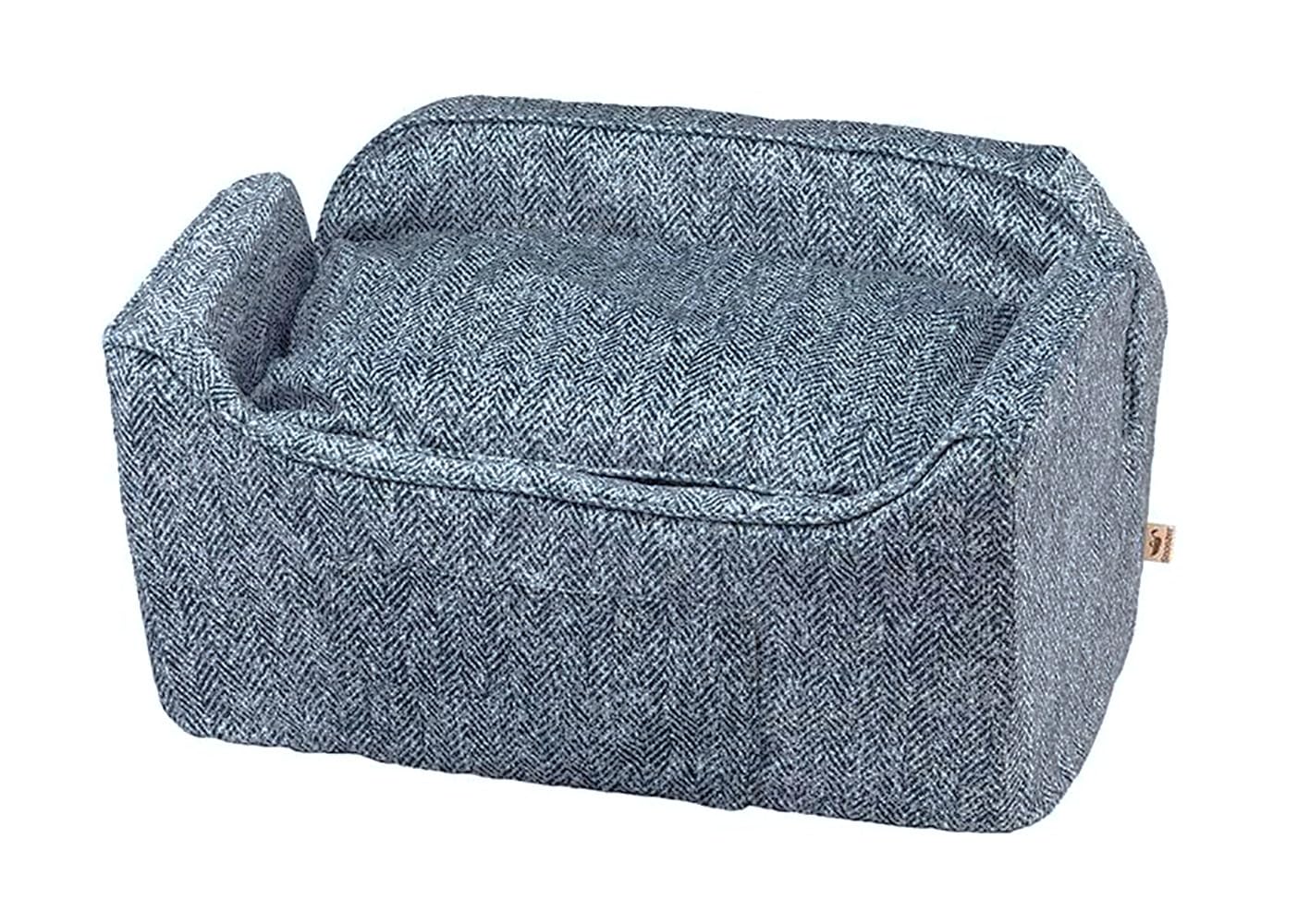 Snoozer Dog Car Seat with Storage Tray: Lookout II Dog Booster Car Seat Medium Sized Dog, Size: Large, Fabric: Palmer Indigo, Pe