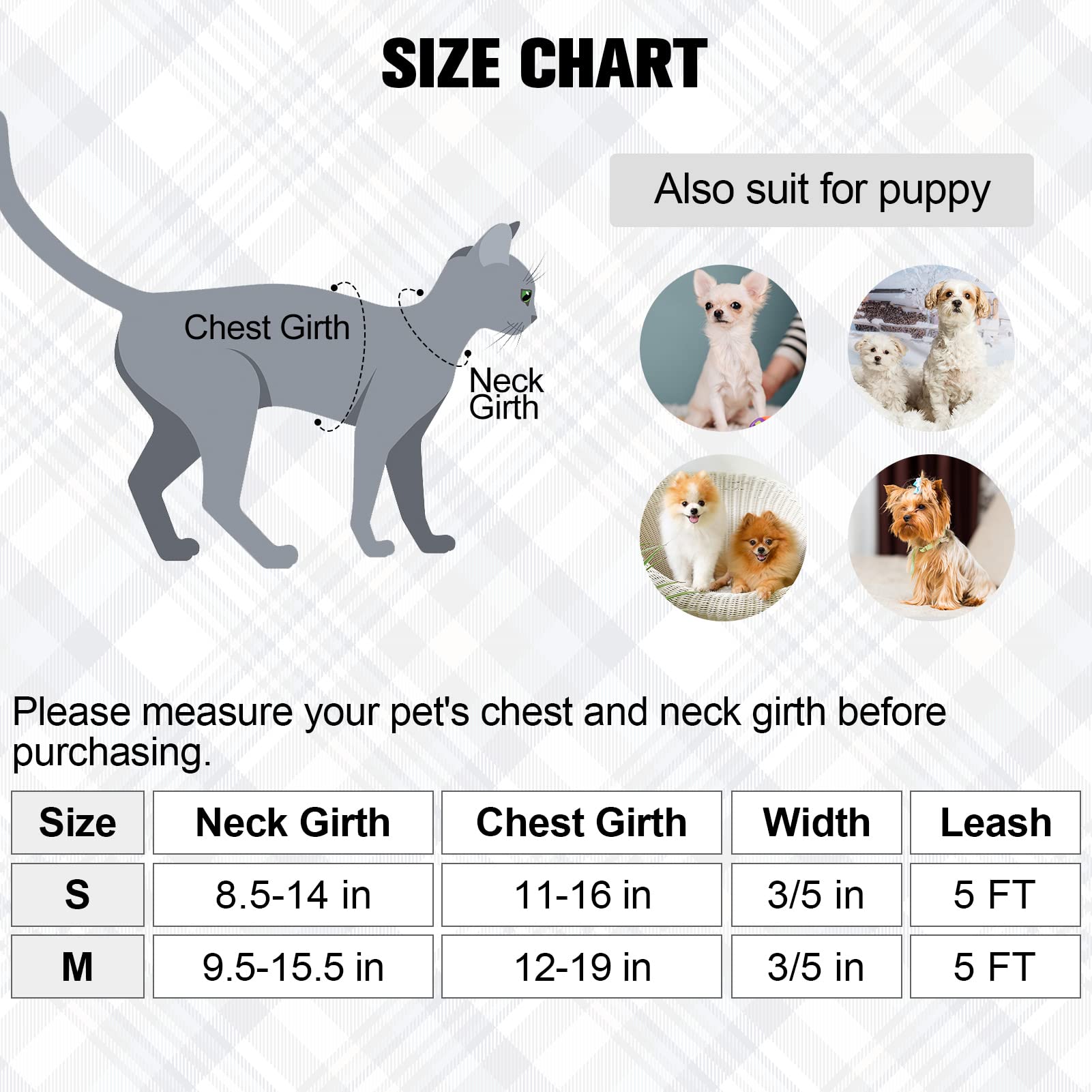 Beautyzoo Cat Harness And Leash Set For Walking Escape Proof, Neck Release Adjustable Harness For Kitten Puppy Small Medium Large Cats, Soft Cute Easy Control Small Cat Harness For Cats Boy And Girls