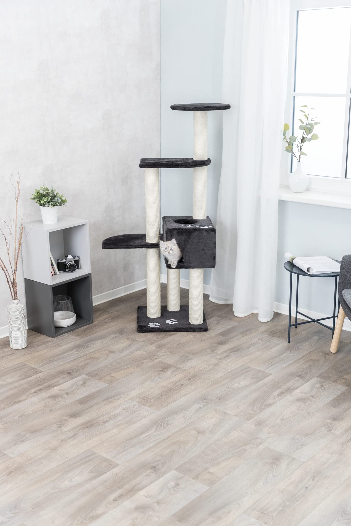 Trixie Pet Products Alicante Cat Tree (Dark Gray),55.9 In. Tall