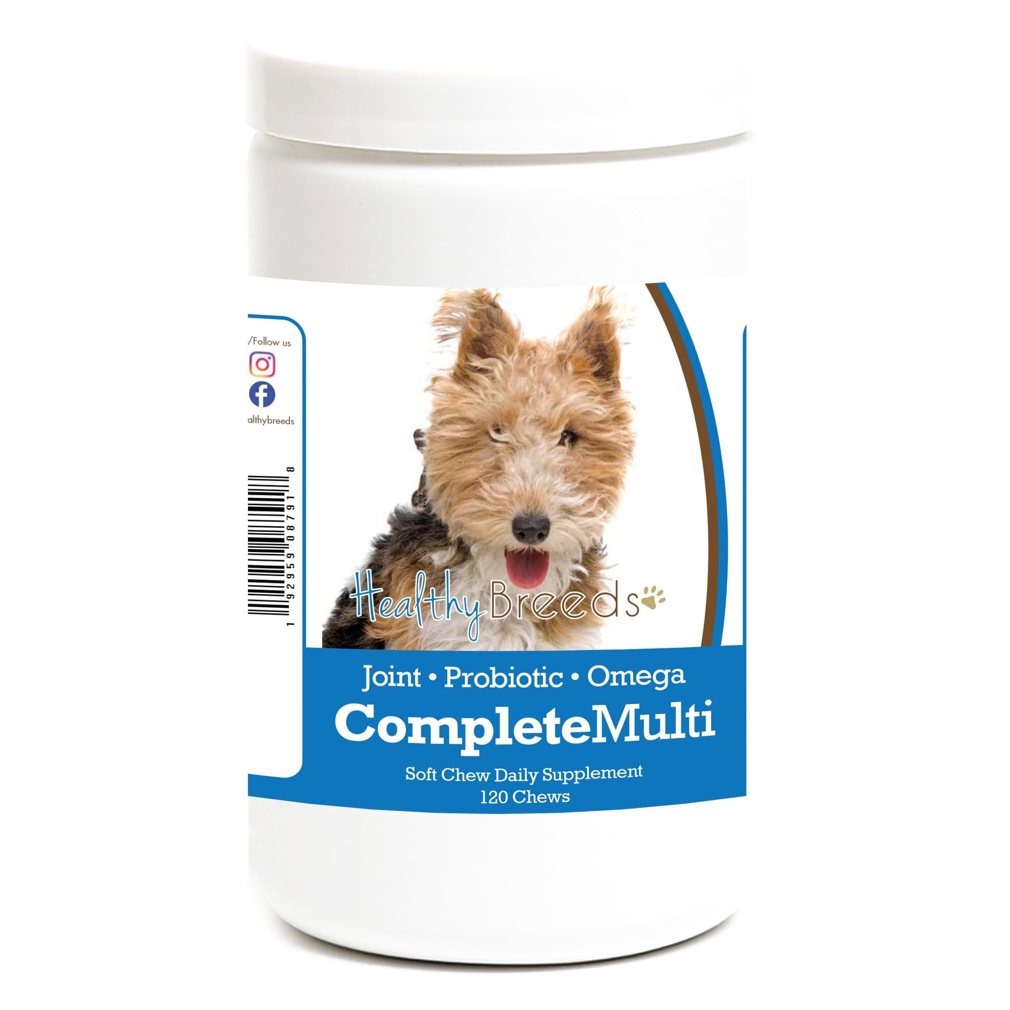 Healthy Breeds Wire Fox Terrier All in One Multivitamin Soft Chew 120 Count