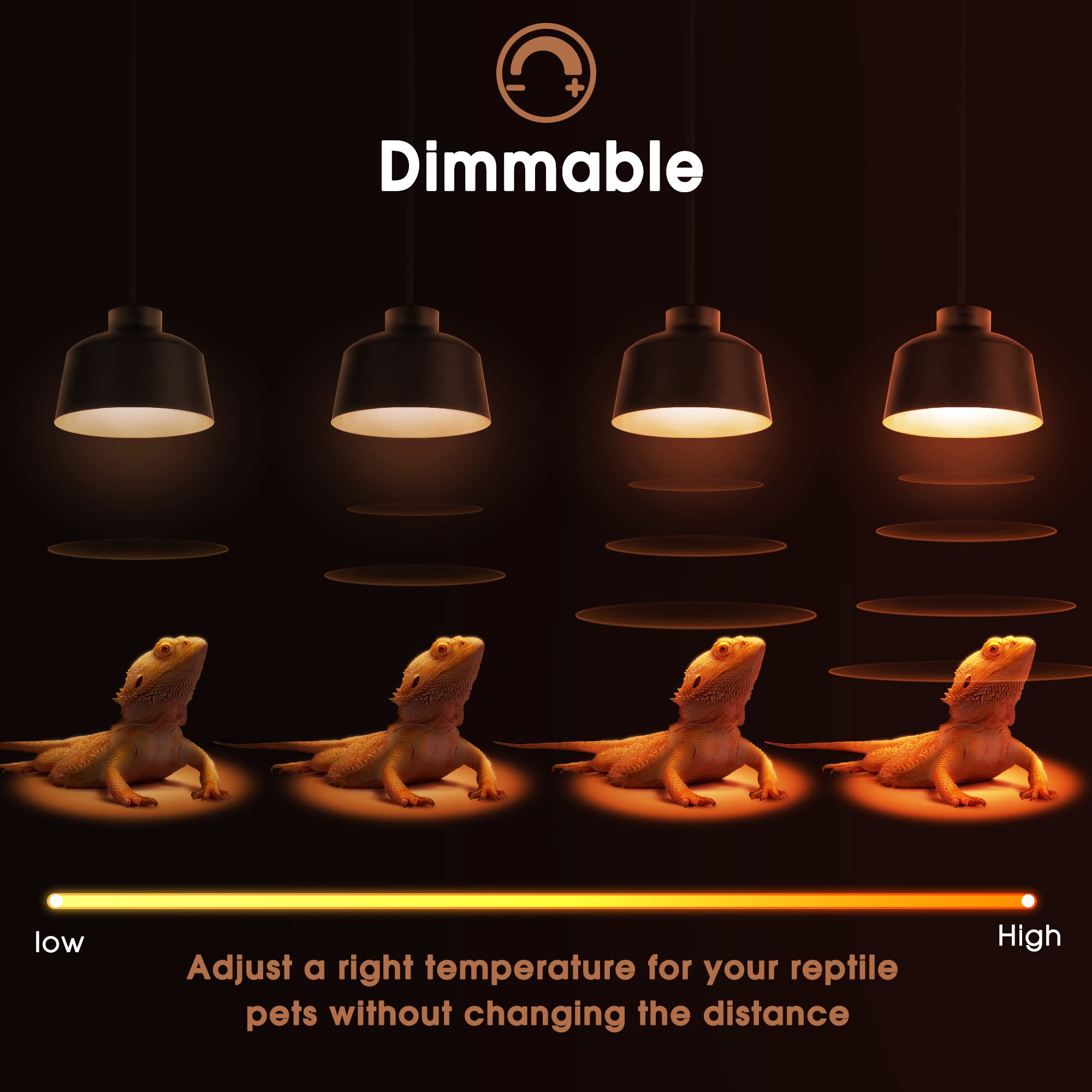 Briignite G9 Heat Lamp Bulbs for Reptile, Mini Reptile Light, Dimmable G9 Mini Heat Bulbs Warm White 50W, 2 Pin Base UVA Reptile