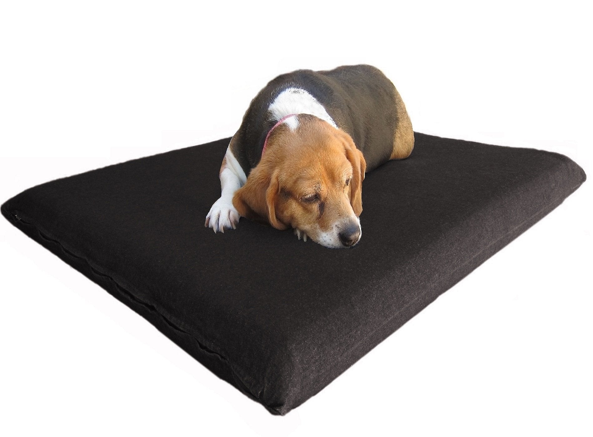 Dogbed4Less Memory Foam Dog Bed For Small To Medium Large Pet With Waterproof Internal Cover, Canvas Black External Cover 34X27X3 Inches