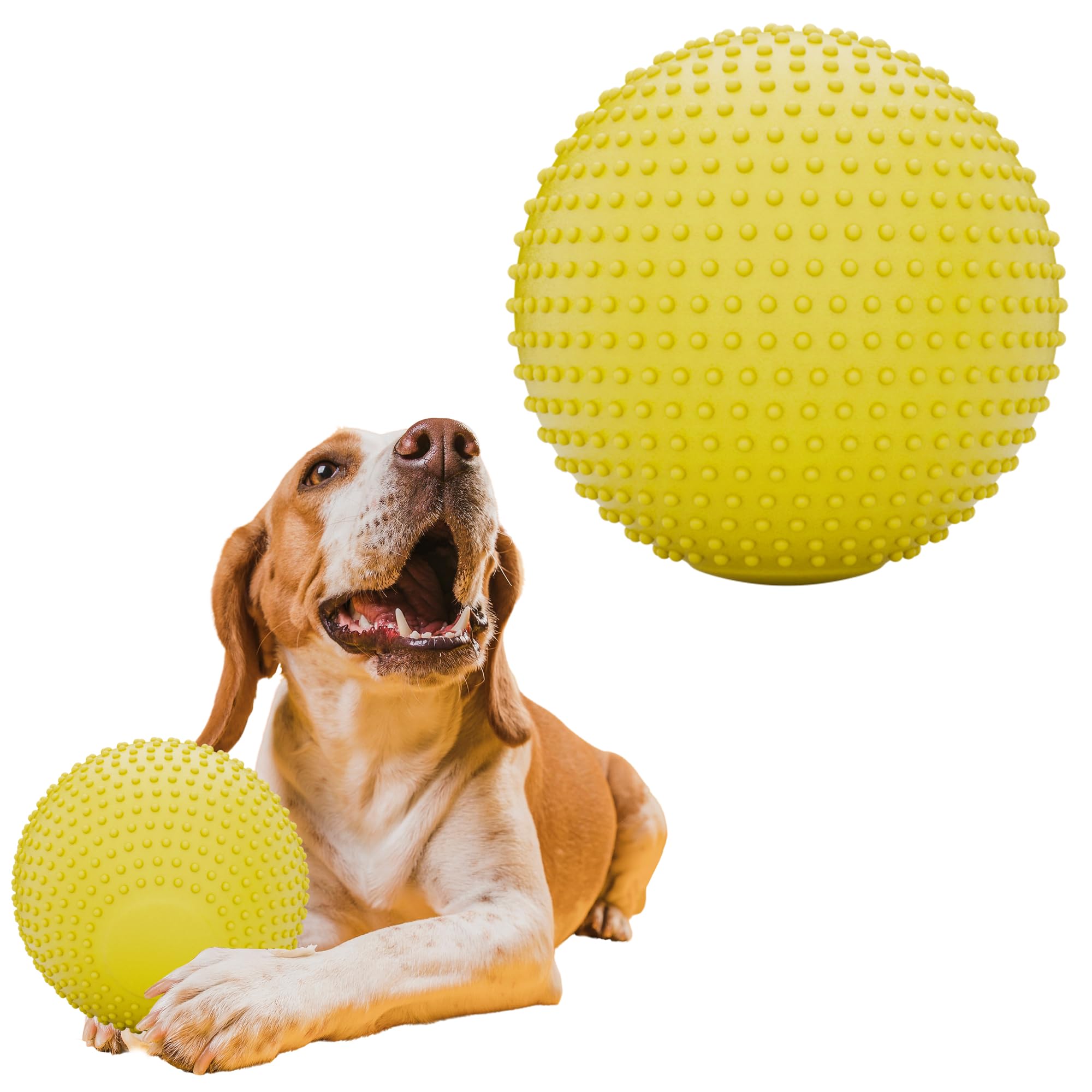 Jerock Dog Balls, Eva Dogs Toy Ball For Aggressive Chewers, 5 Inch Durable High Elasticity Interactive Ball For Training Dog Cat