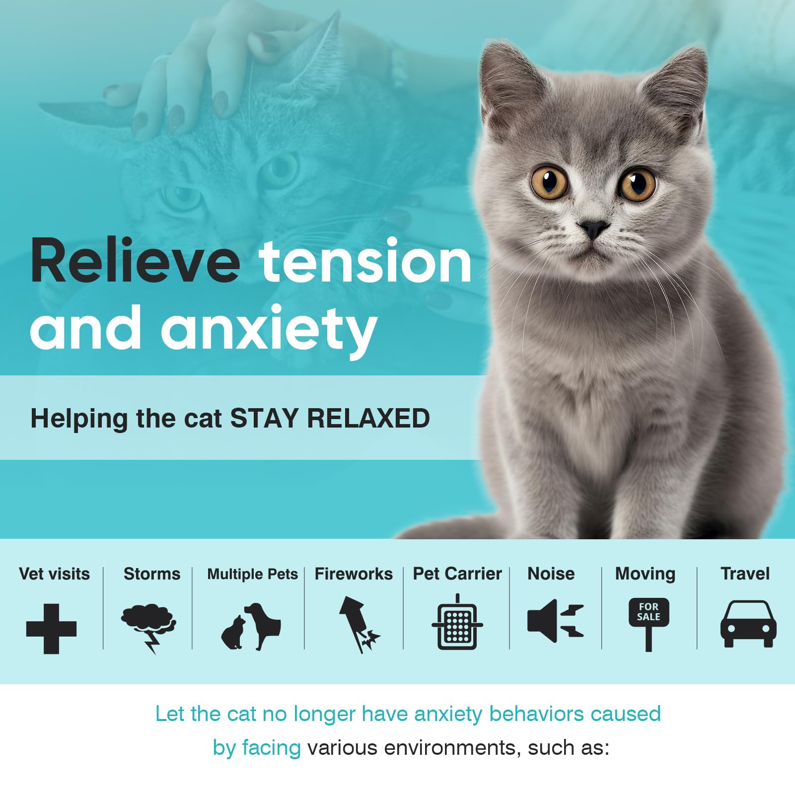 Calming Collar For Cats 6 Pack Cat Calming Pheromones Collar Stress And Anxiety Relief For 30 Days Pheromone Collars Adjustable