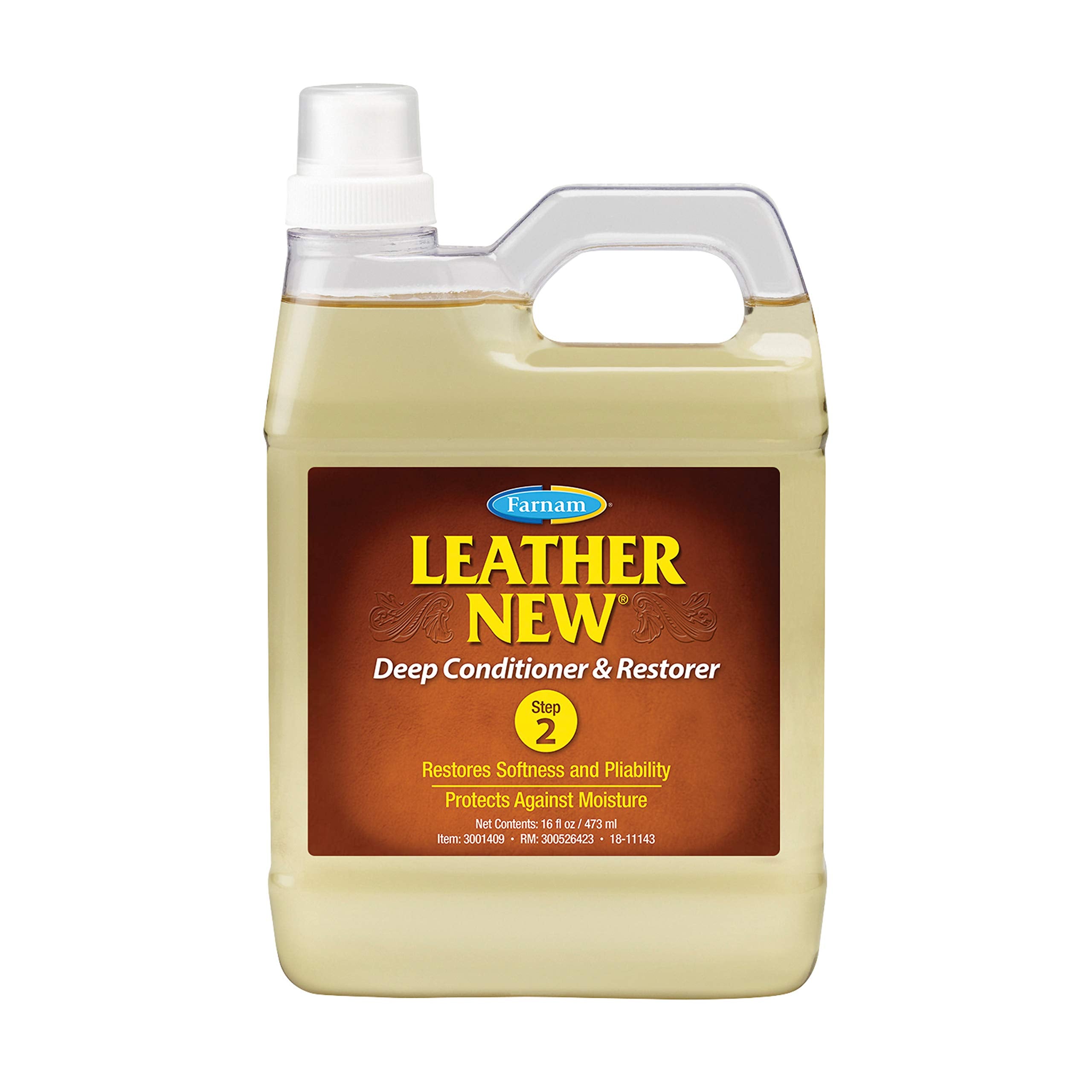 Farnam Leather New Deep-Cleaning Conditioner And Restorer For Saddles And Leather, 32 Ounces