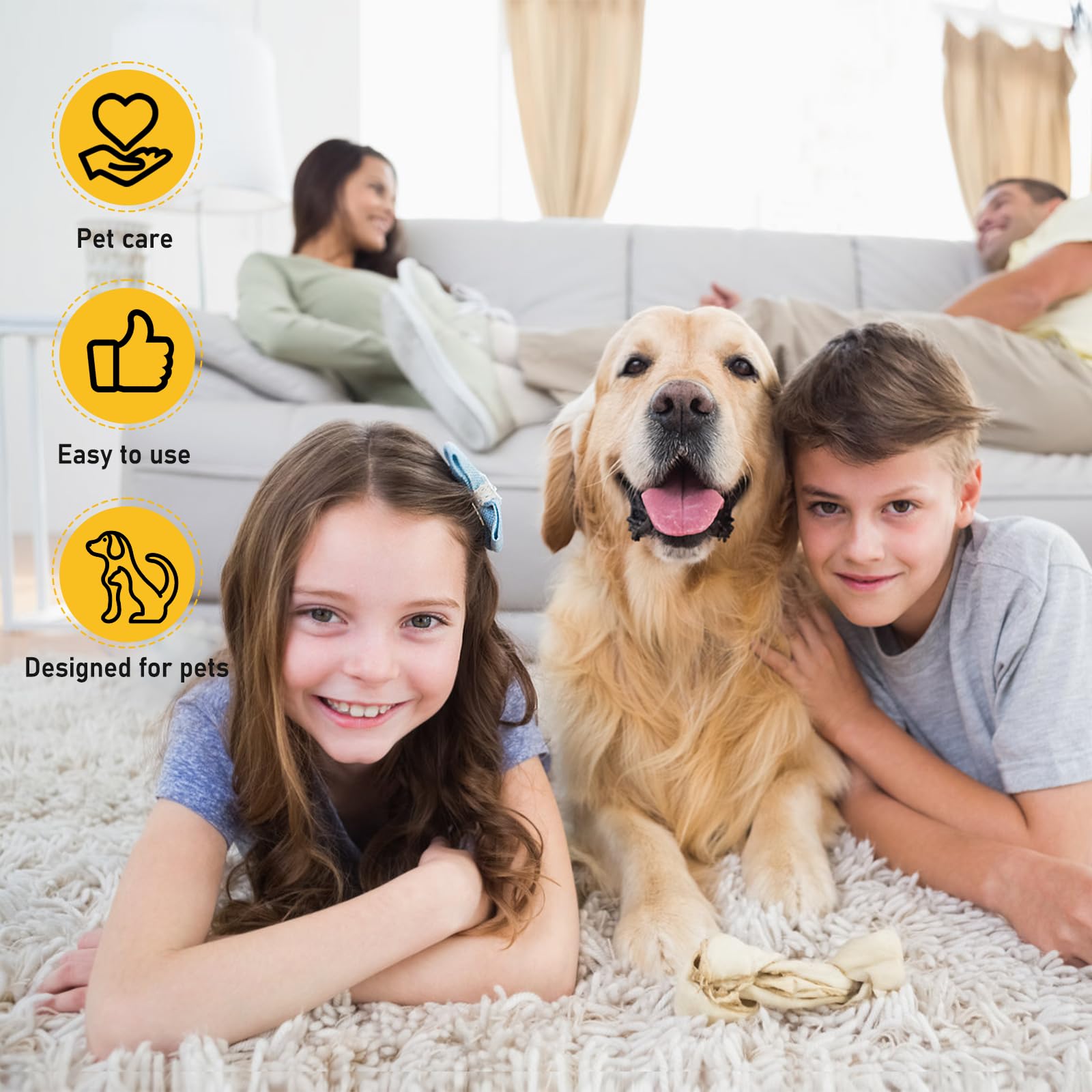 Saffory Dog Paw Trimmer, Pet Claw Trimmer with LED Light, Low Noise USB Rechargeable Pet Clipper. Suitable for Dogs and Cats, fo