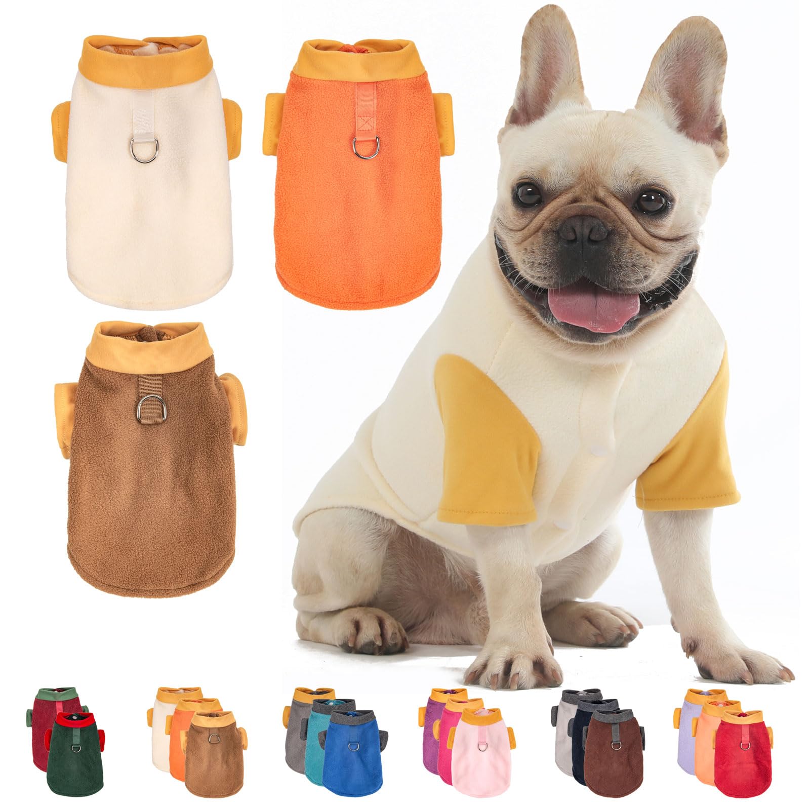 Fabricastle Small Dog Sweaters, 3-Pack Dog & Cat Clothes, Ultra Soft And Warm Pet Jackets For Xxs Xs S Dogs Boy & Girl, Winter P