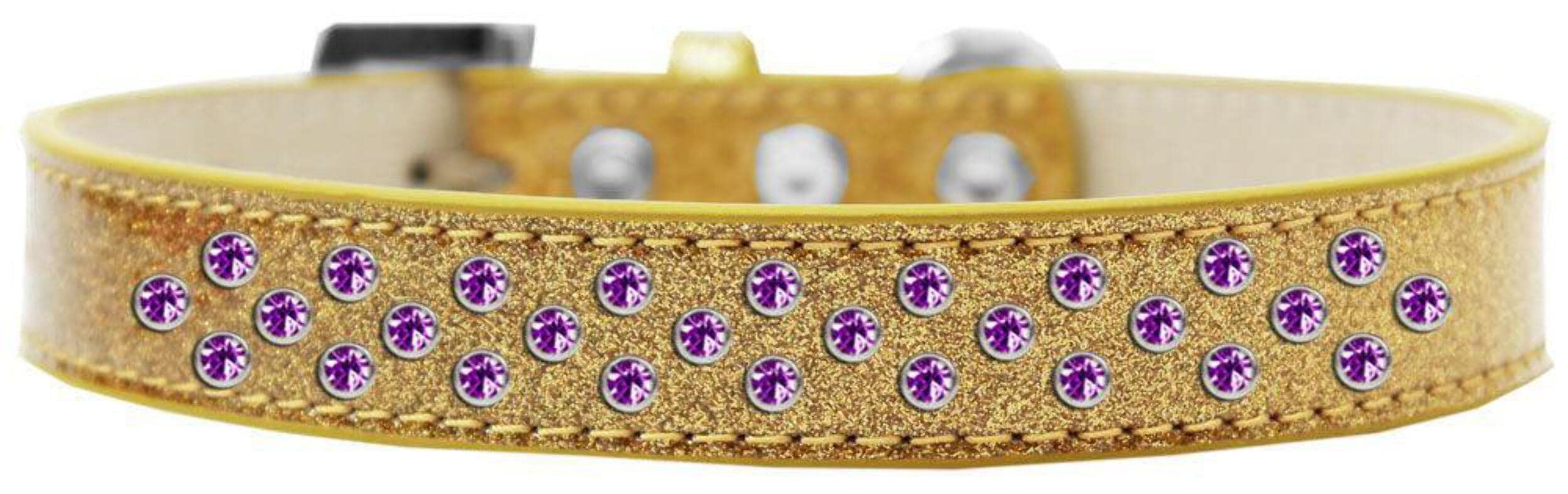 Dog, Puppy & Pet Ice Cream Collar, Purple Crystal Rimsets Sprinkles Pink 16