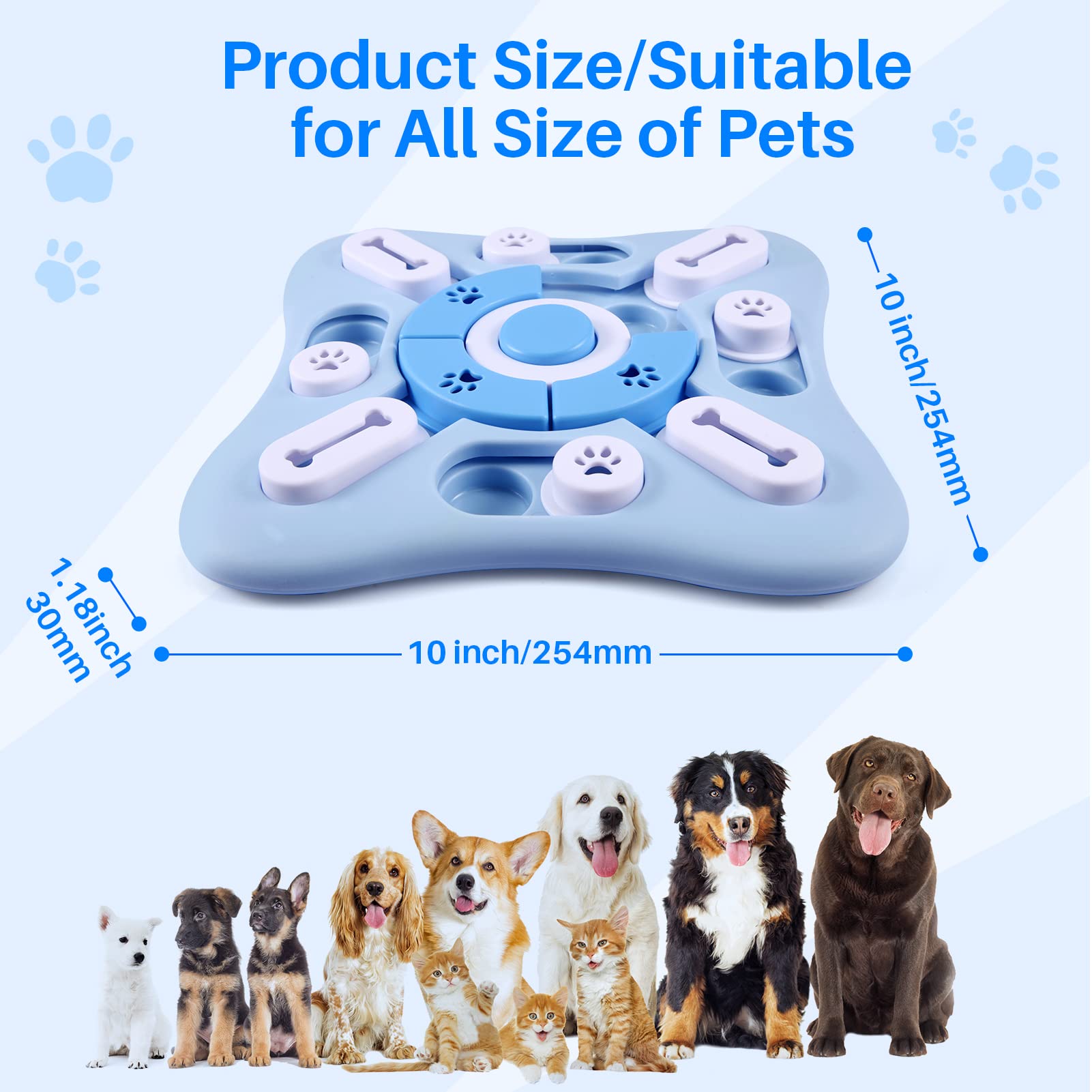 AVOAR Interactive Dog Puzzle Toys for Large Medium Small Smart Dogs, Squeaky Enrichment Mentally Stimulation Toys for Training,