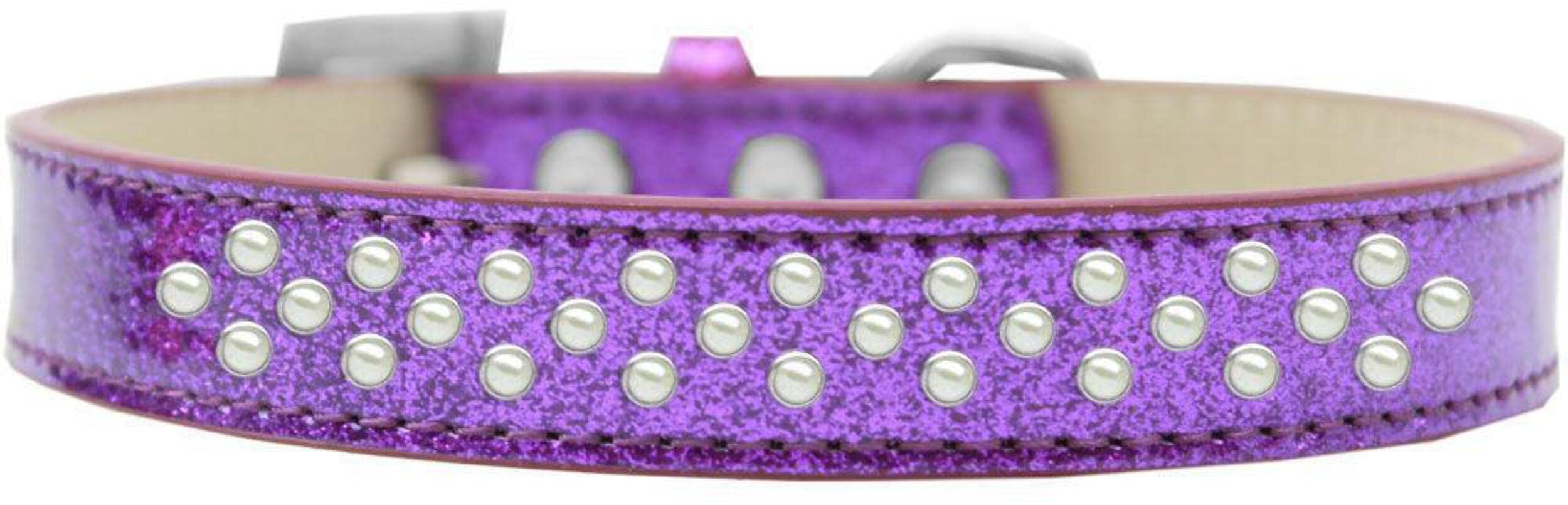 Mirage Pet Products Sprinkles Ice Cream Dog Collar with Pearls, Size 20, Orange
