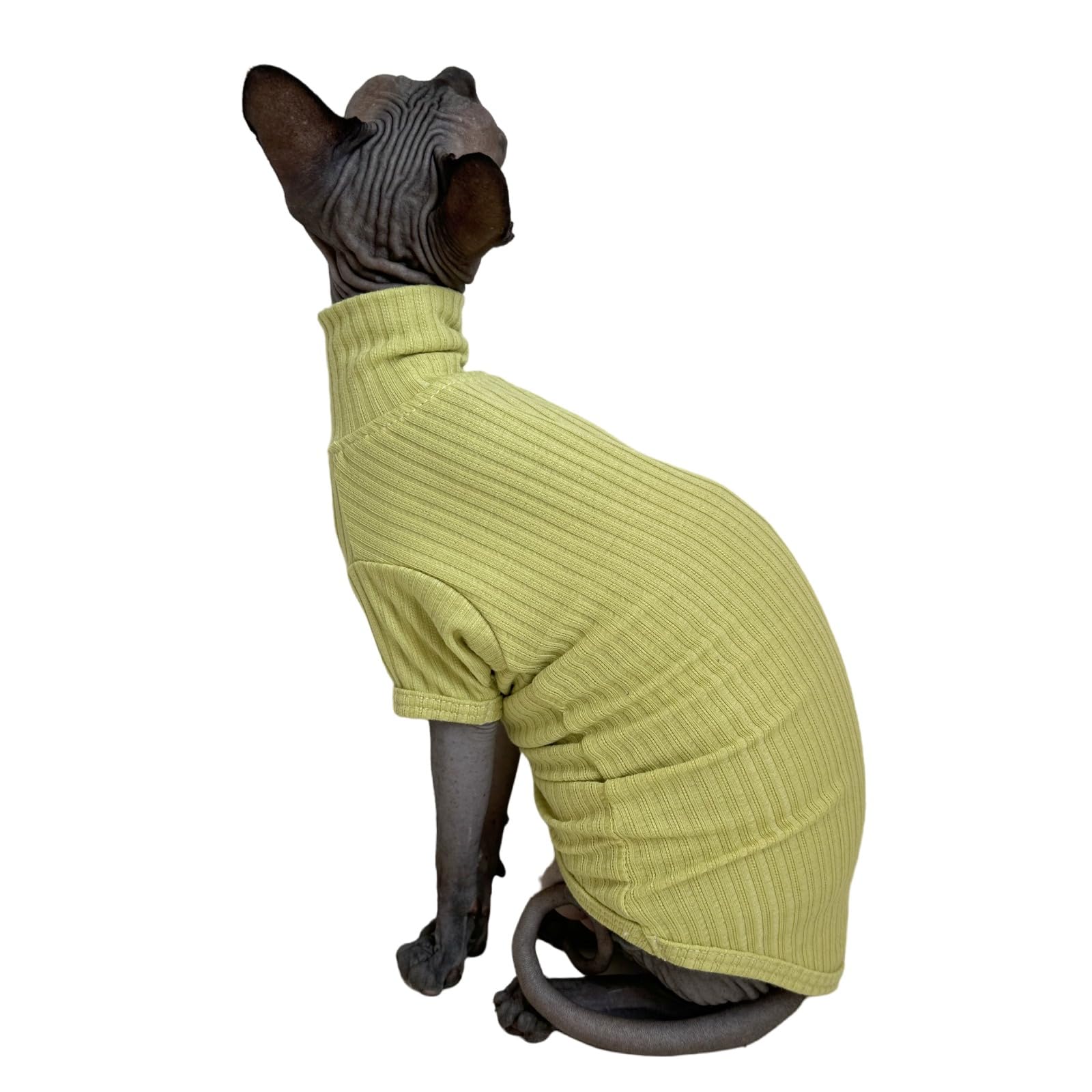 Sphynx Cats Shirt Cat Turtleneck Cotton Sweater Pullover Kitten T-Shirts with Sleeves Cat Pajamas Jumpsuit for Sphynx Cornish Re