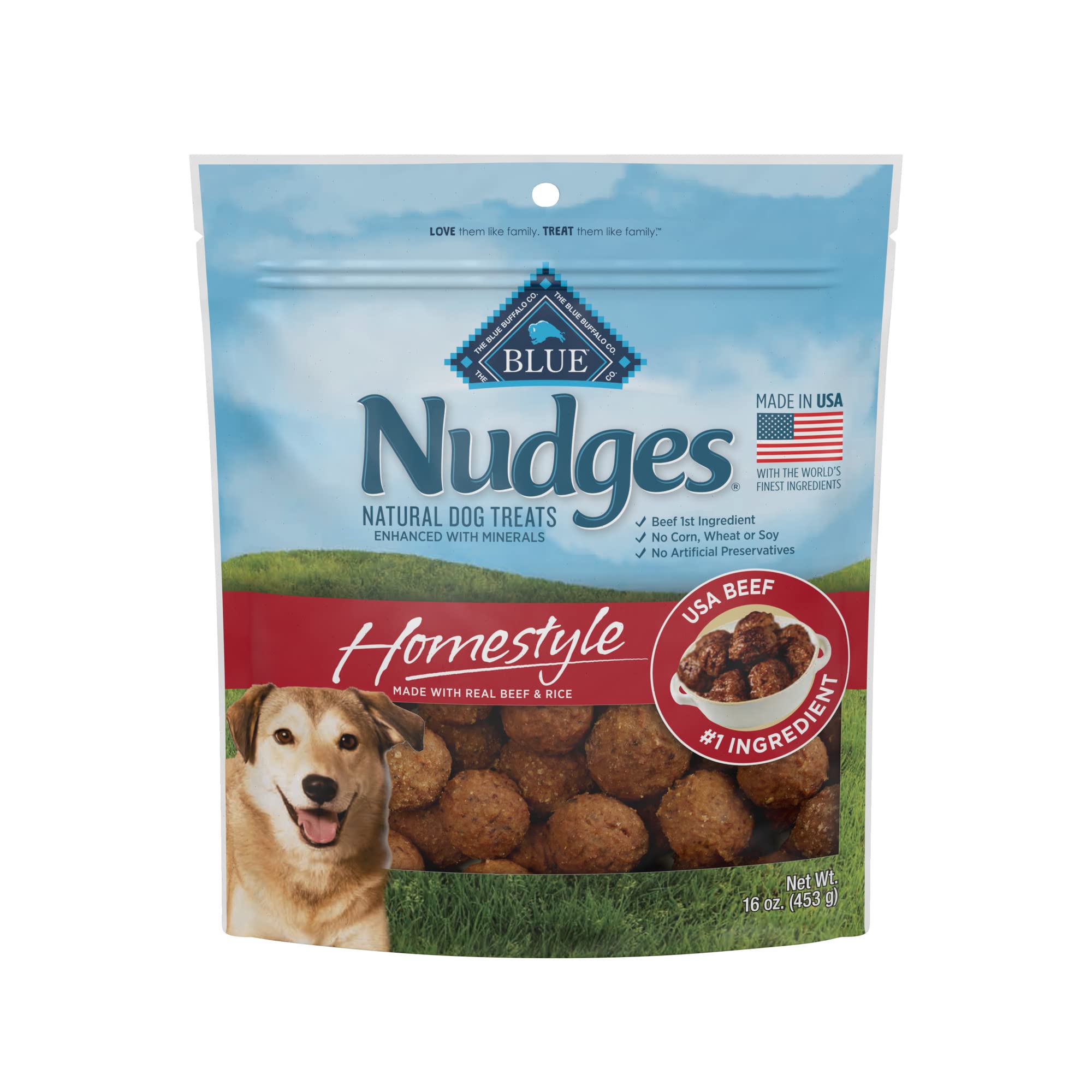 Blue Buffalo Nudges Homestyle Natural Beef and Rice Dog Treats