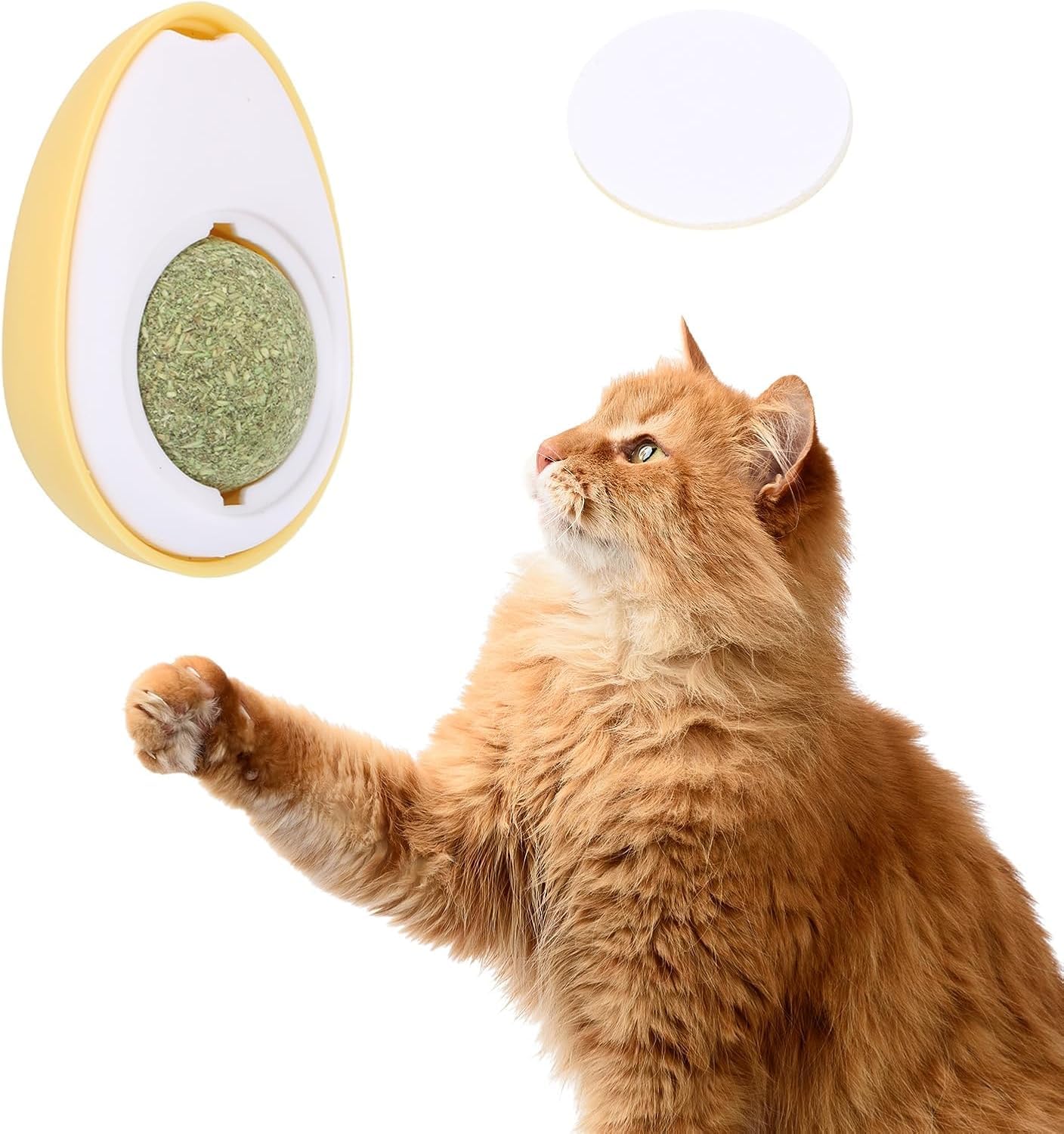 Woofy Catnip Balls Edible Catnip Ball For Cats Kitten Toy Rotatable Mint Ball Kitten Chew Treats For Teeth Cleaning Biting Denta