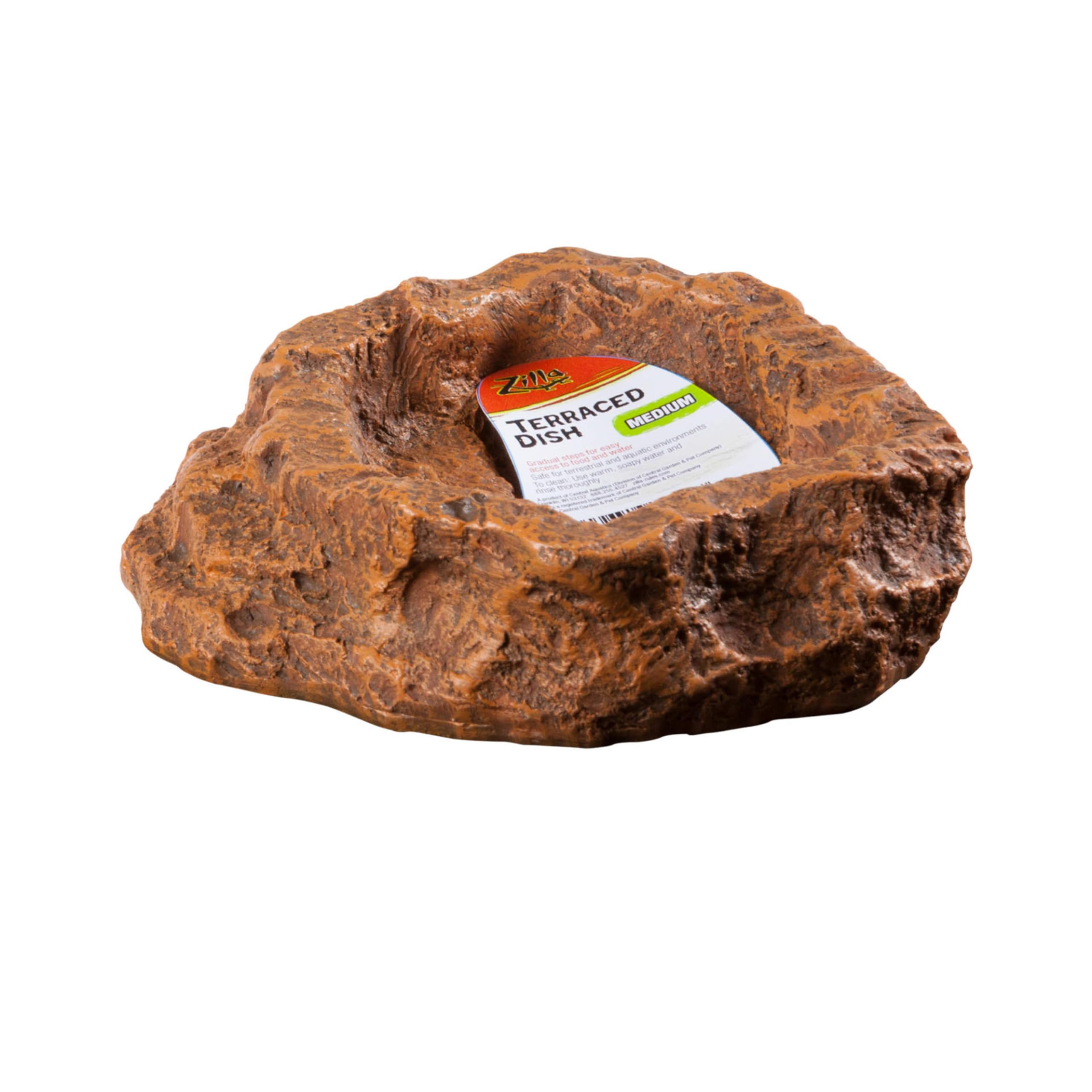 Zilla Pet Terrarium Food/Water Terraced Dish, Medium
