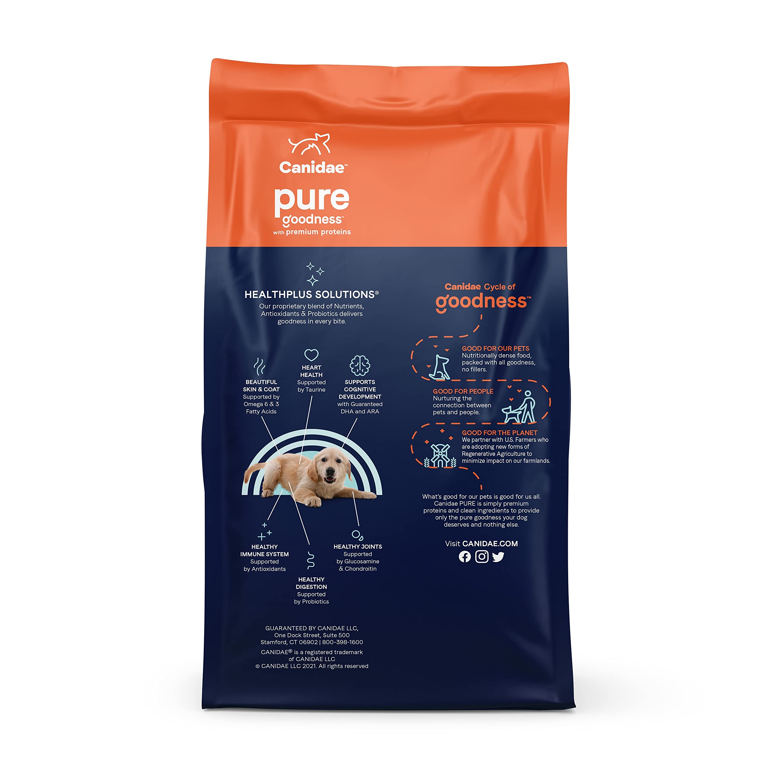 Canidae Pure PUPPY Real Chicken, Lentil & Whole Egg Recipe Dry Dog 12 LB