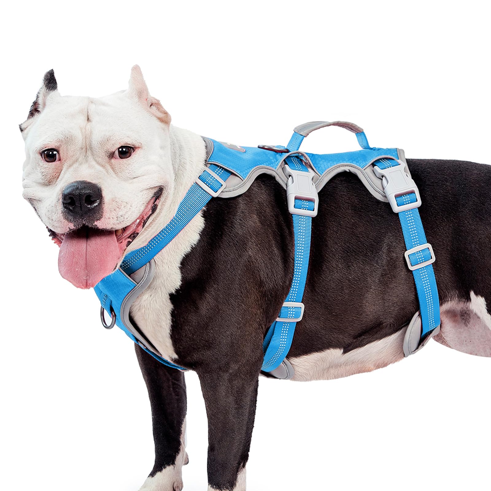 Huntboo Dog Harnesses Escape Proof, Escape Artist Harness, Reflective Harness With Padded Handle, Breathable, Durable, Adjustabl
