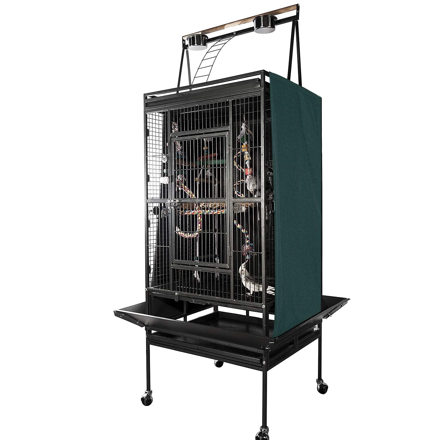 Colorday Good Night Bird Cage Cover For Large Bird Cage With Play Top (Patent Pending),Green 68