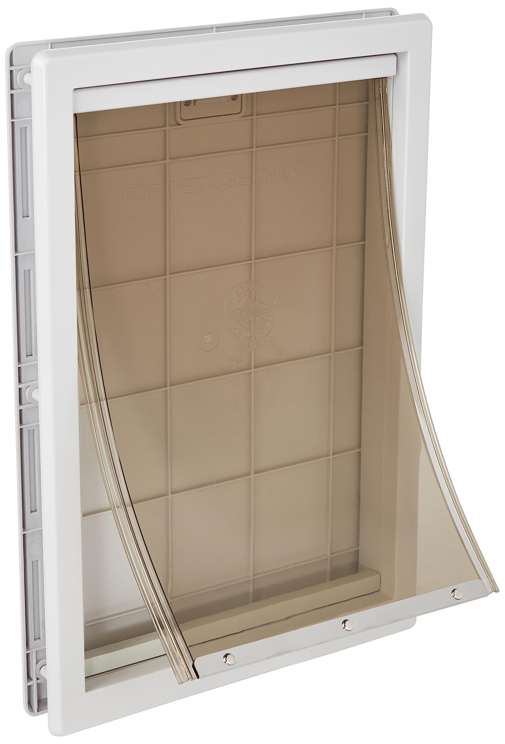 Ideal Pet Products Designer Series Plastic Pet Door With Telescoping Frame, Extra Large, 10.5' X 15' Flap Size