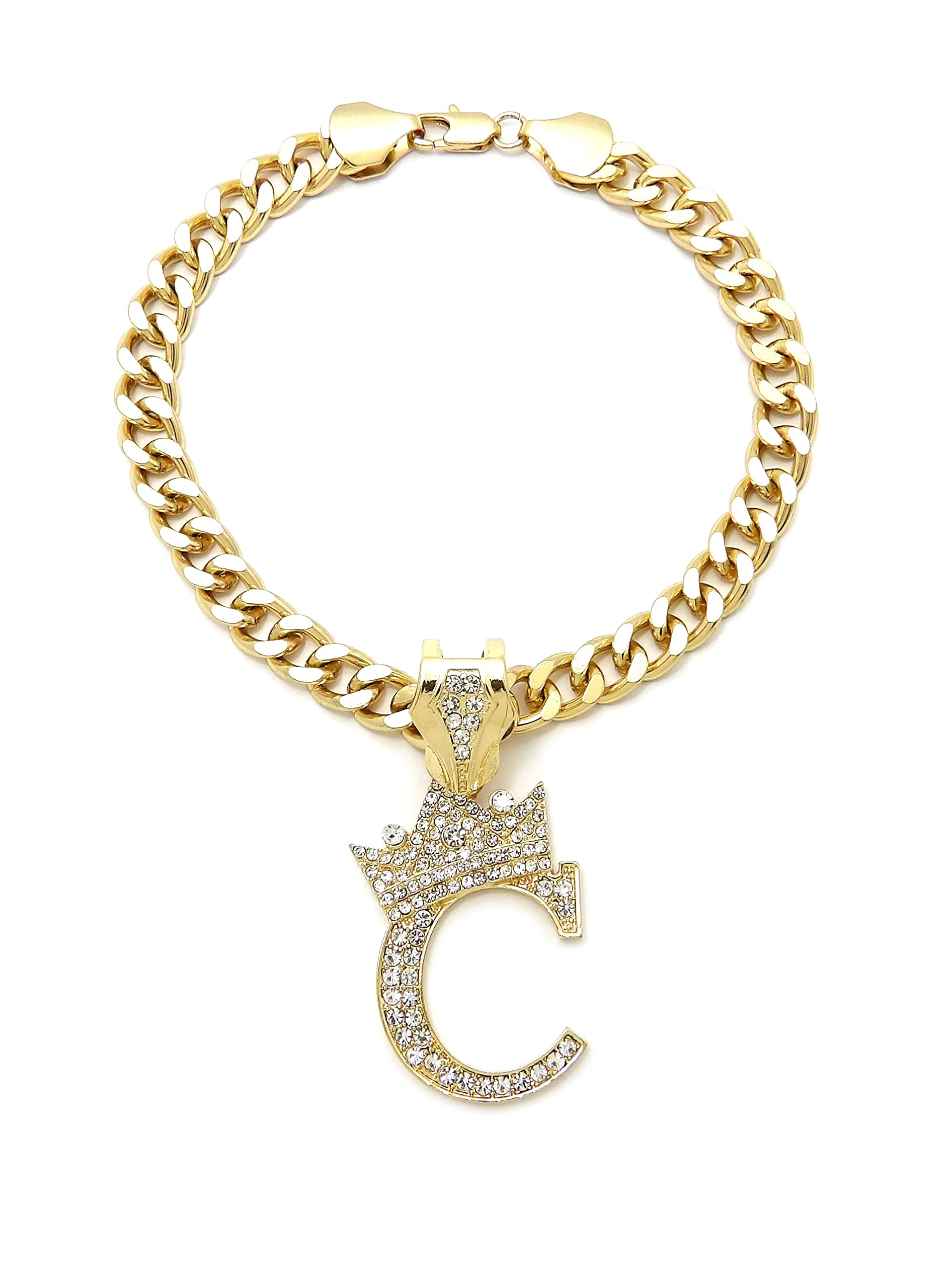 Ba Unique Fashion Initial Letter Cuban Chain Dog Chain Pet Chain Pet, Cat, Puppy Chain (28'', C)